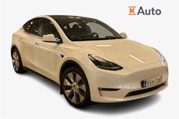 valkoinen Tesla Model Y 2024 kuva 1.