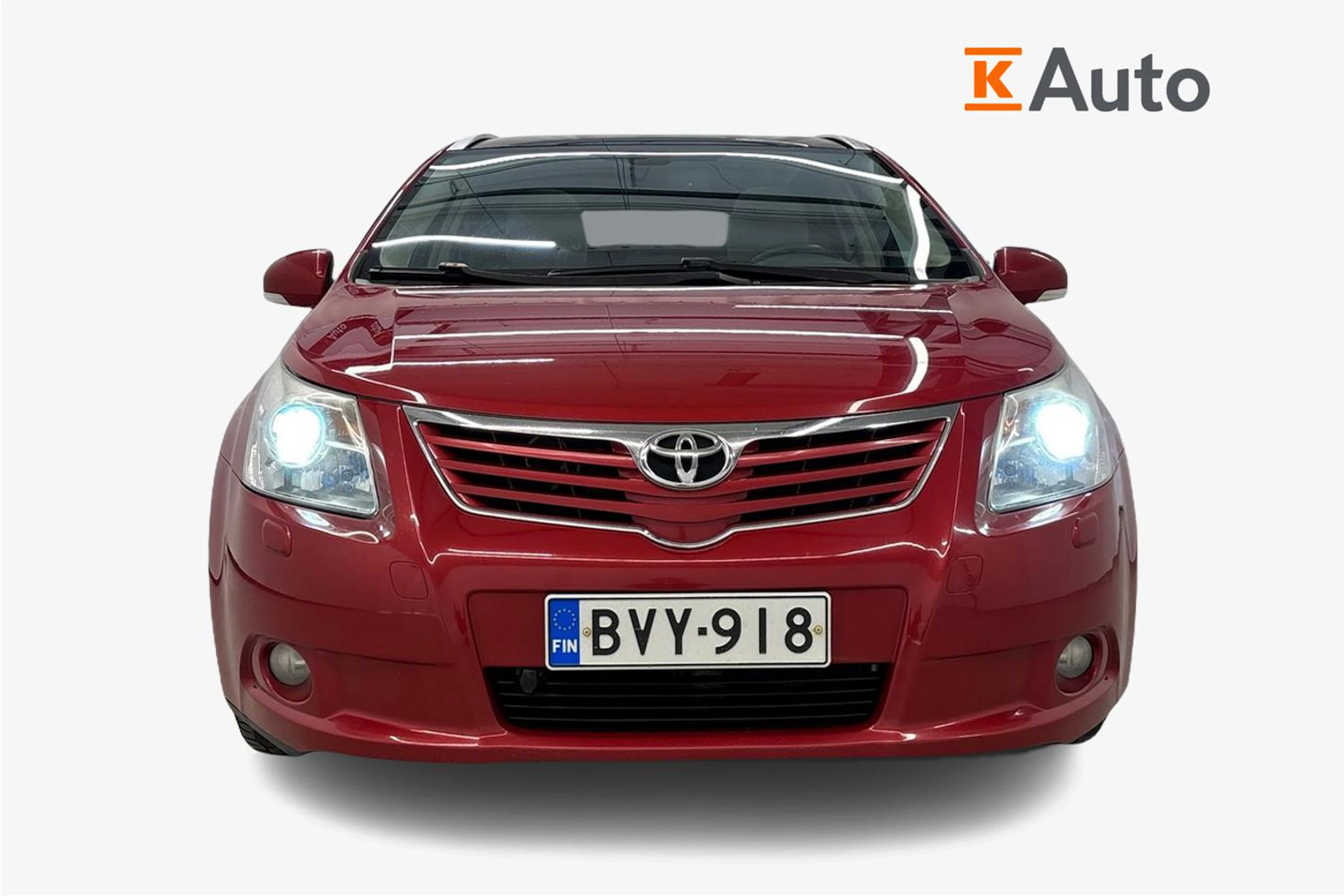 punainen Toyota Avensis 2009 kuva 4.