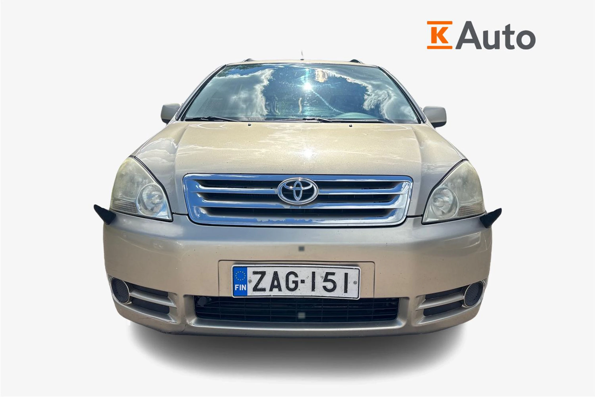 Keltainen Toyota Avensis Verso 2003 kuva 4.