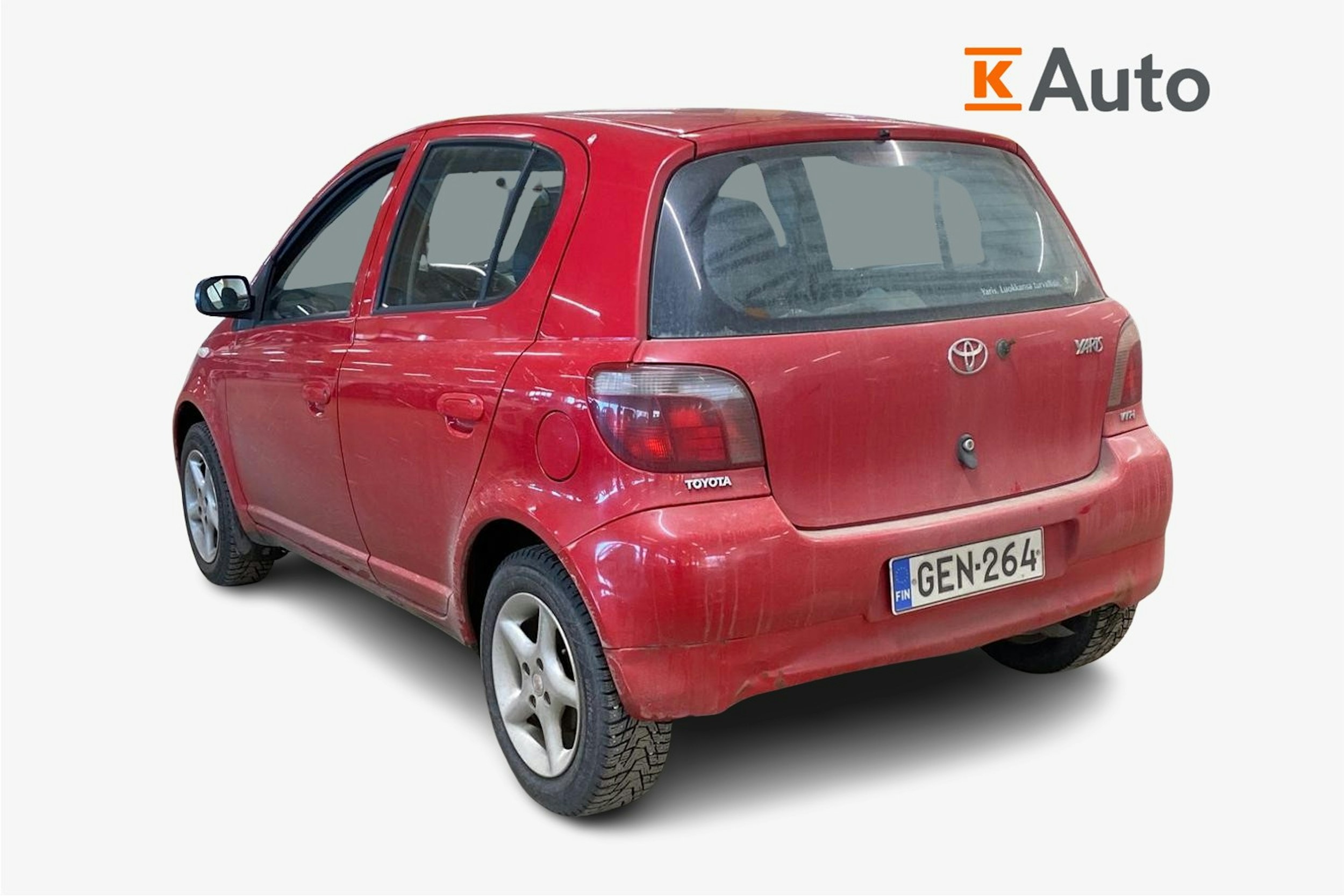 punainen Toyota Yaris 2001 kuva 2.