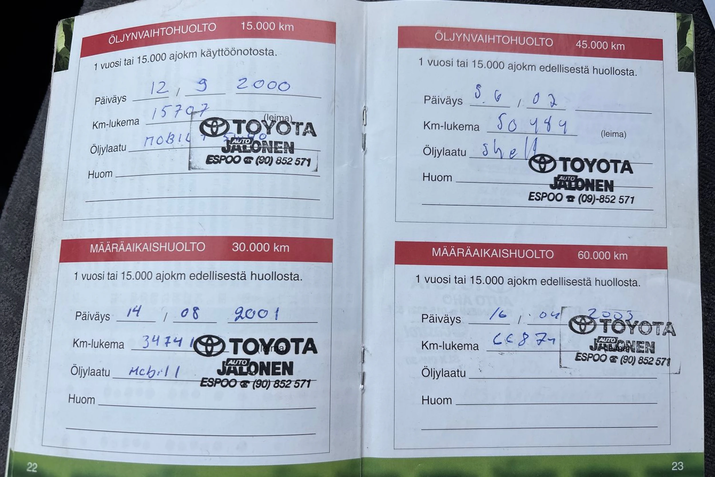 punainen Toyota Yaris Verso 2000 kuva 33.