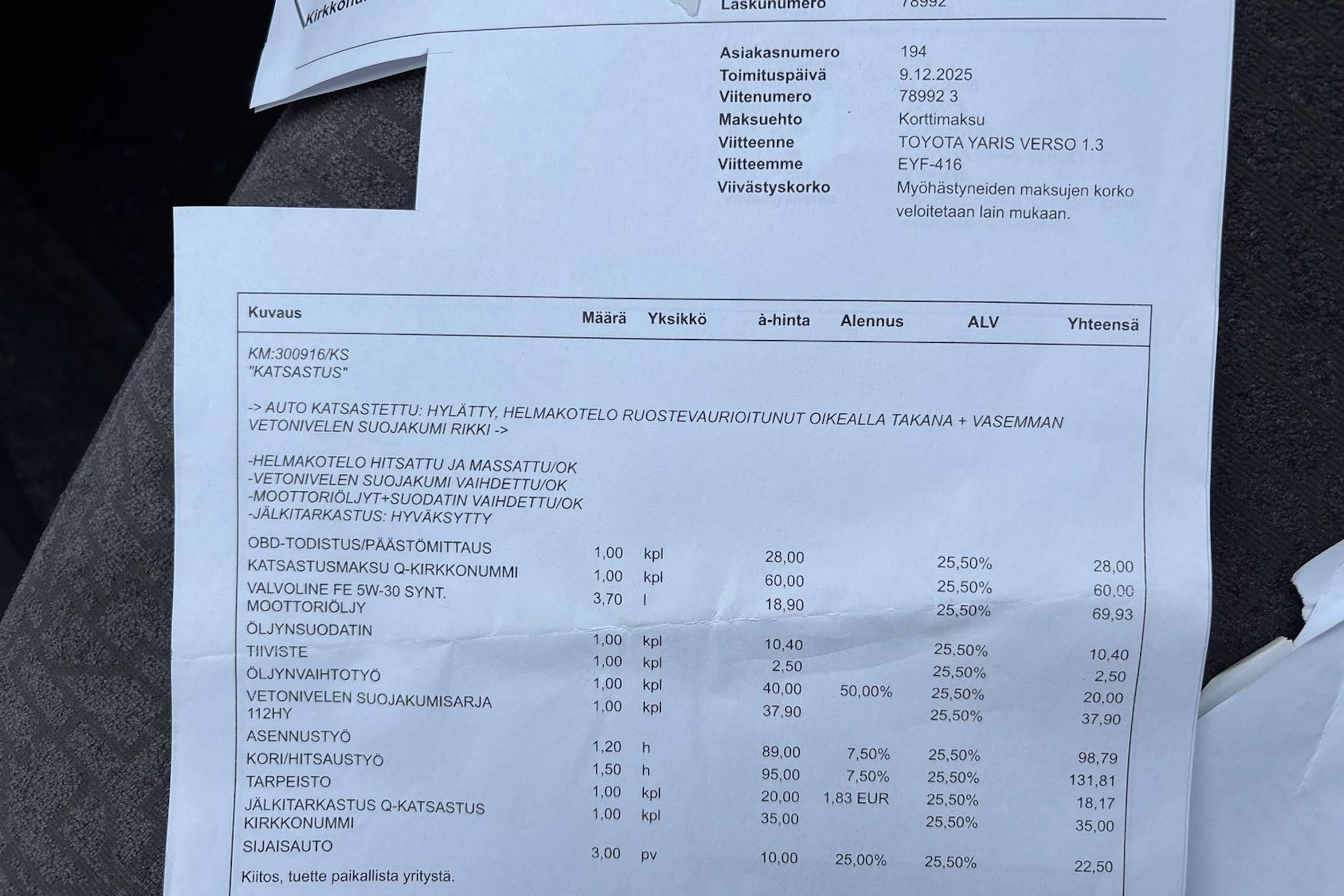 punainen Toyota Yaris Verso 2000 kuva 41.