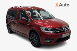 punainen Volkswagen Caddy Maxi 2017 kuva 1.