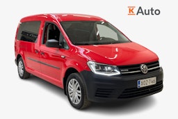 punainen Volkswagen Caddy Maxi 2018 kuva 1.