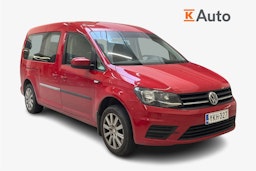 punainen Volkswagen Caddy Maxi 2018 kuva 1.