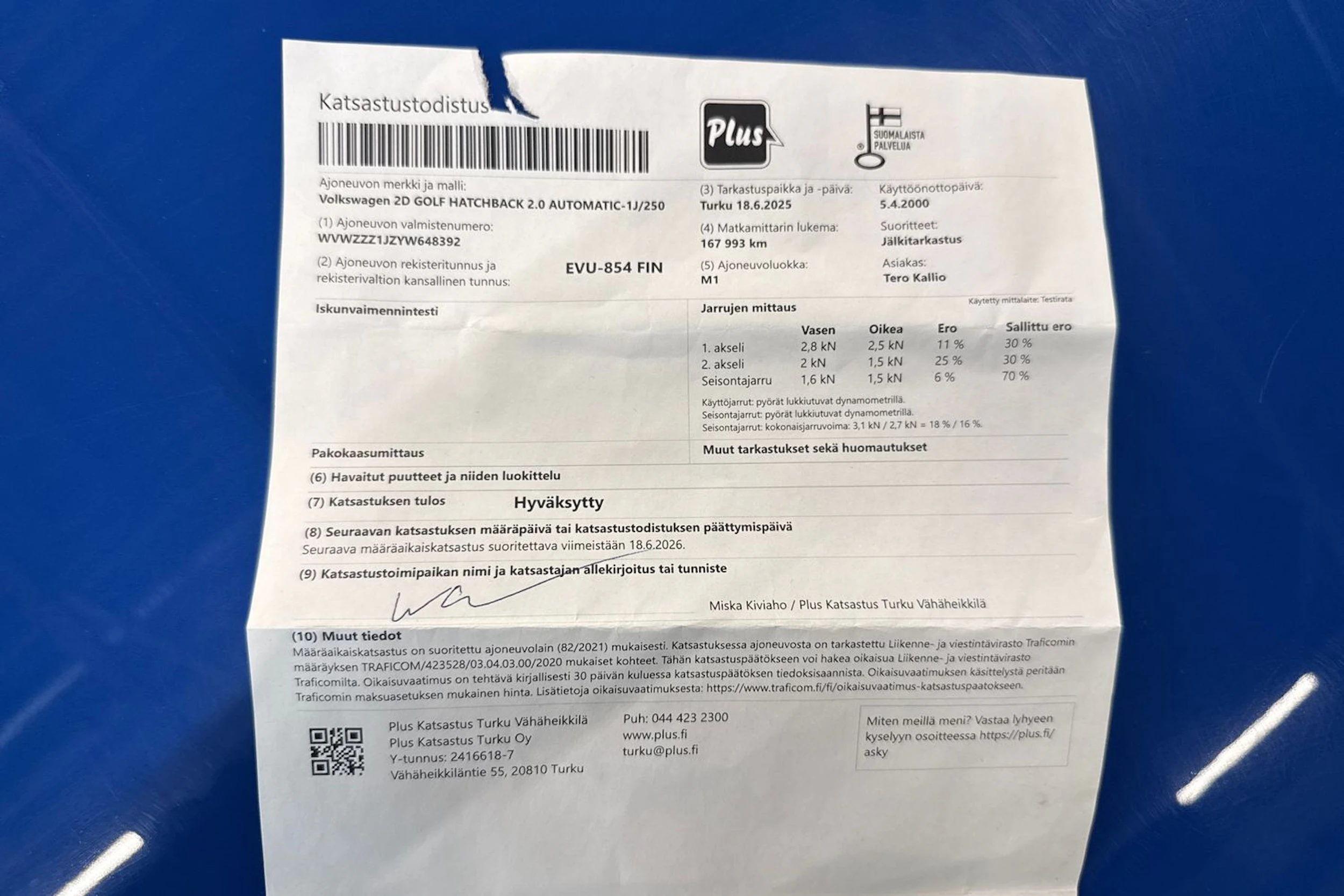 met. sininen Volkswagen Golf 2000 kuva 25.