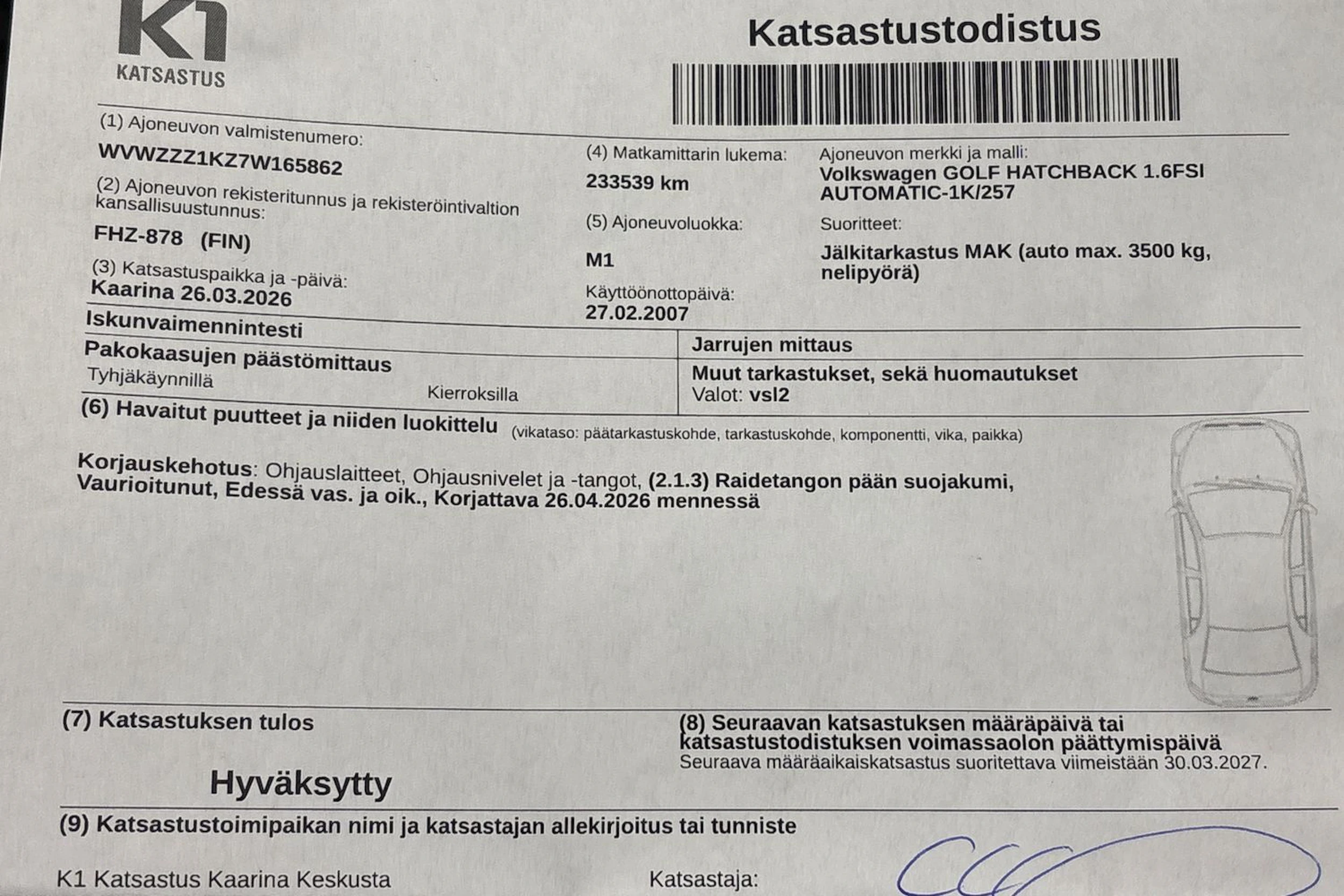 harmaa Volkswagen Golf 2007 kuva 31.