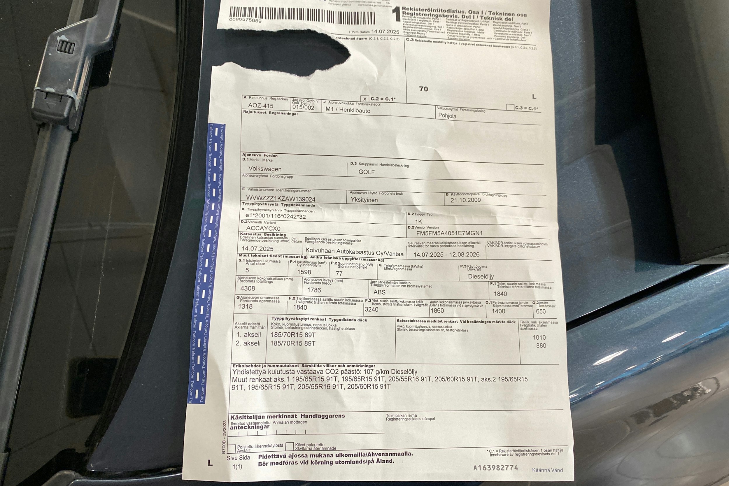 sininen Volkswagen Golf 2009 kuva 27.