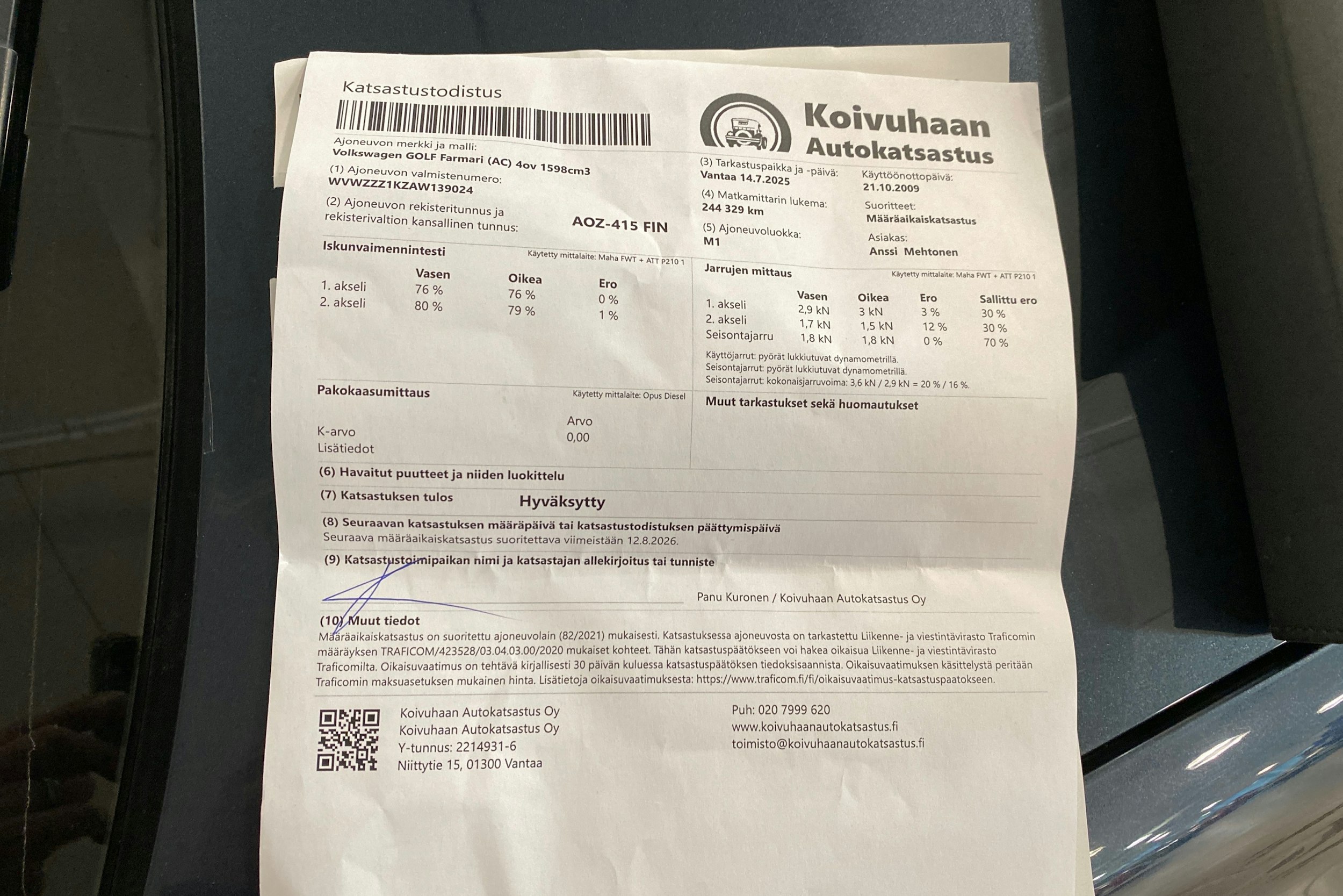 sininen Volkswagen Golf 2009 kuva 28.