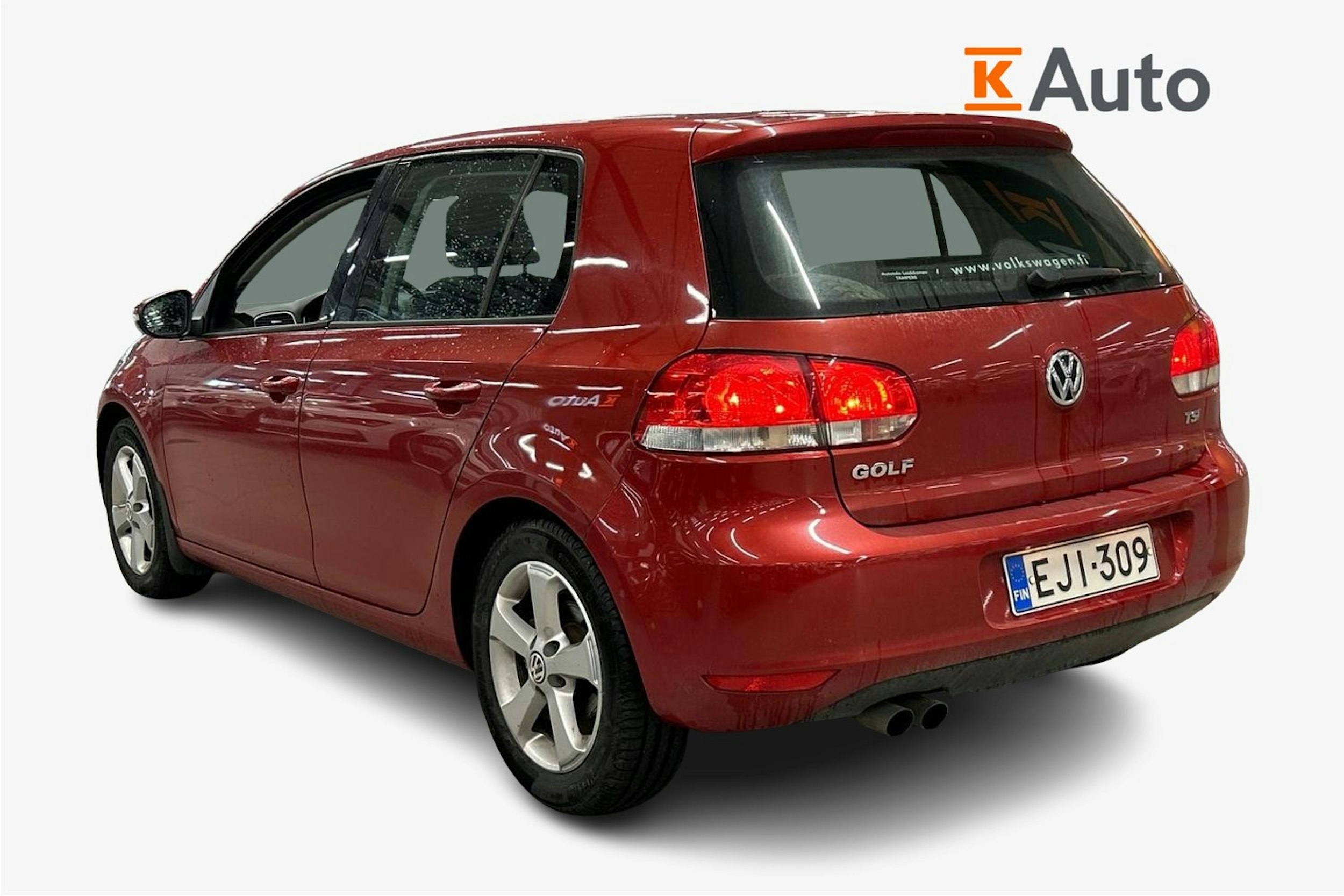 punainen Volkswagen Golf 2009 kuva 2.