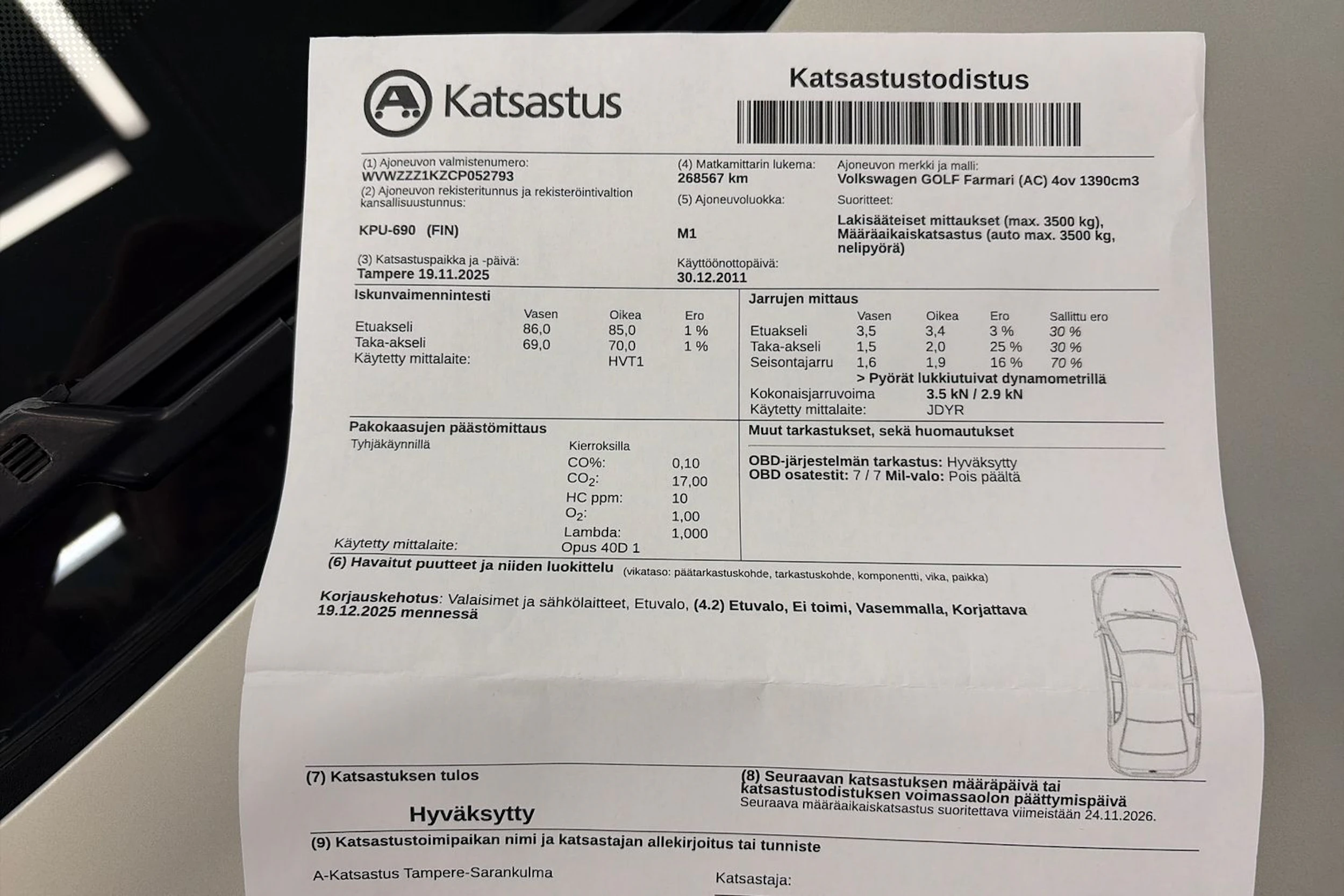 Hopea Volkswagen GOLF 2011 kuva 40.