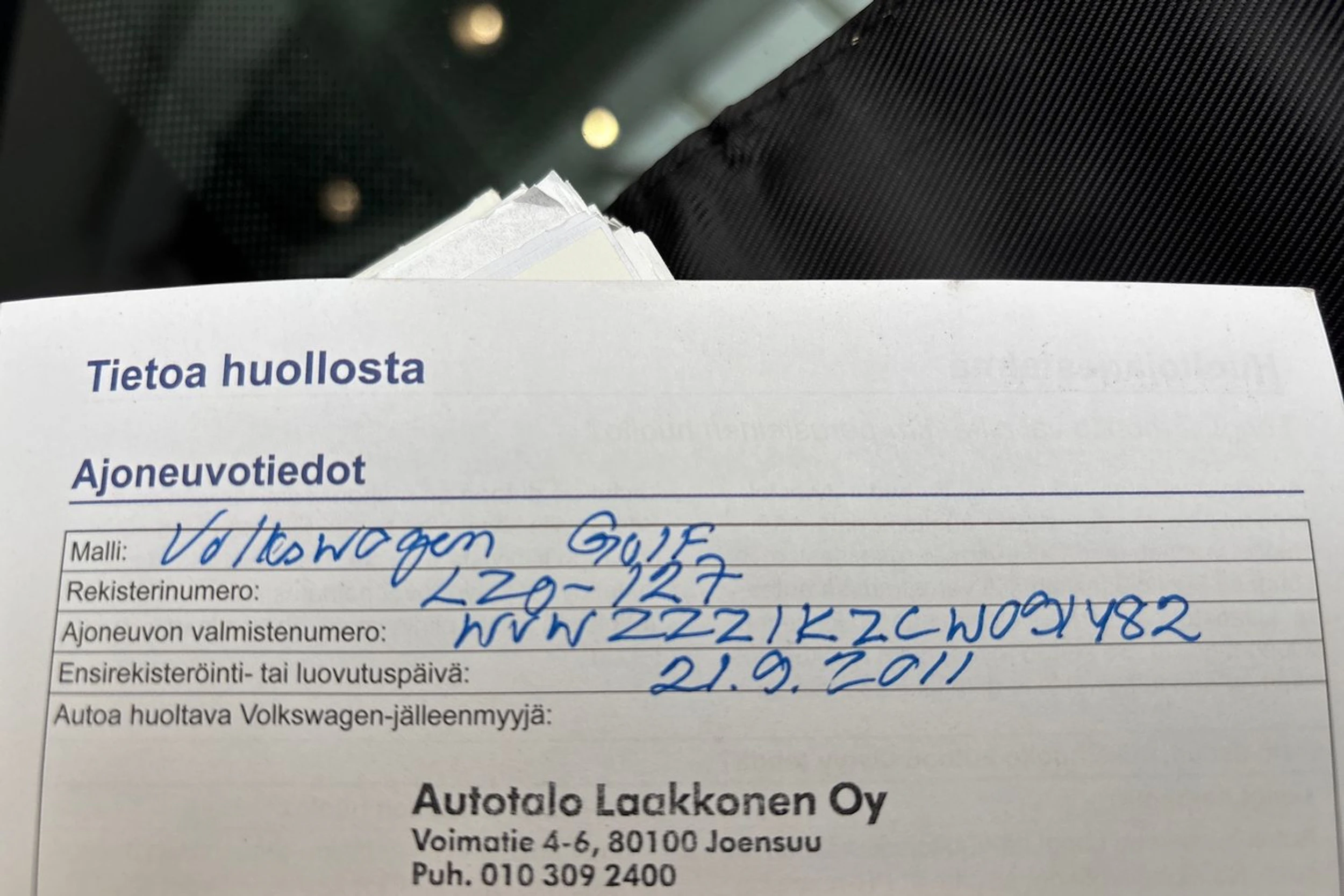 Sininen Volkswagen GOLF 2011 kuva 27.