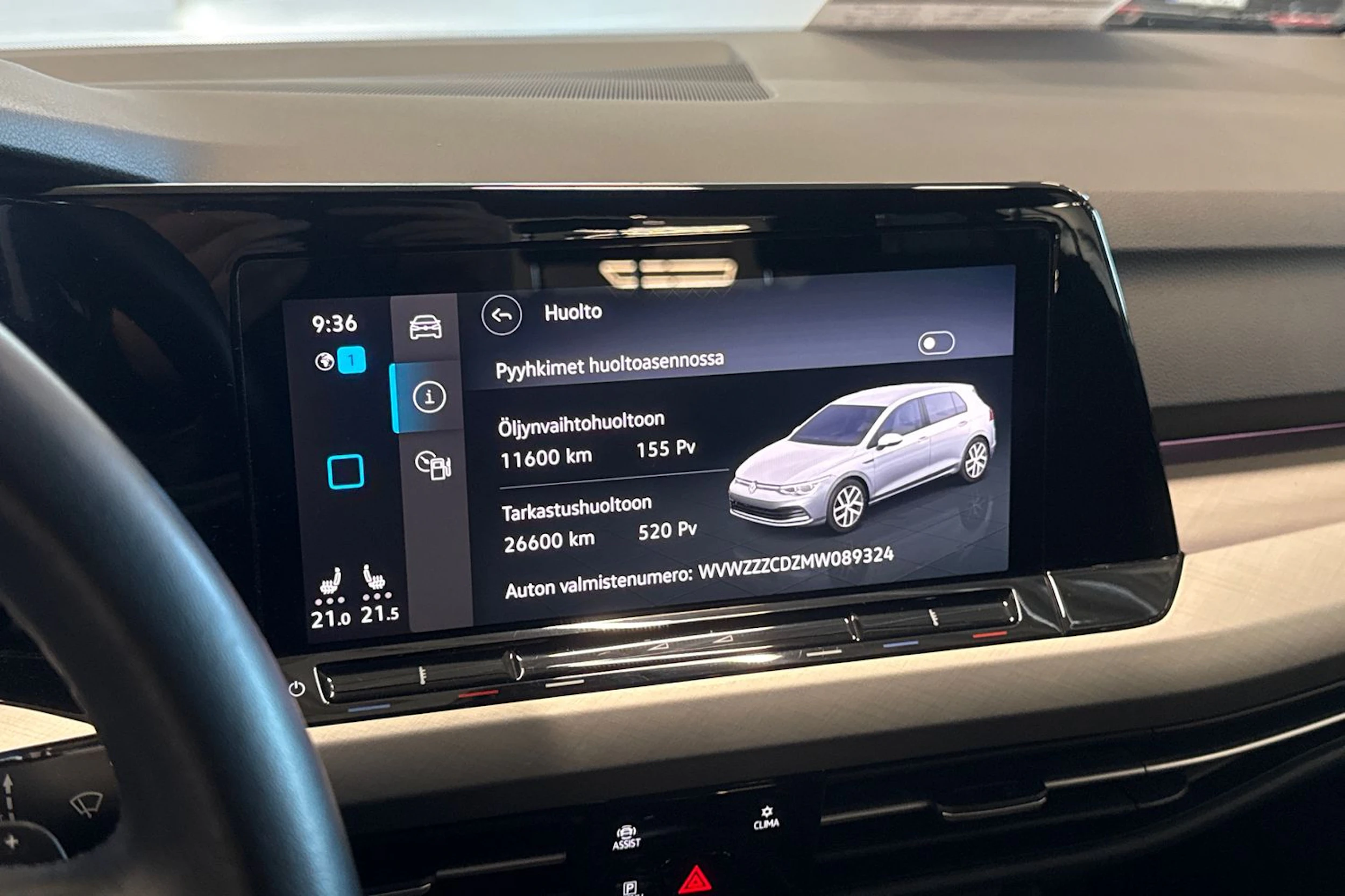 valkoinen Volkswagen Golf 2021 kuva 19.