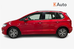 punainen Volkswagen Golf Sportsvan 2016 kuva 5.