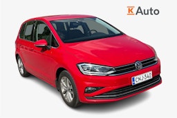 punainen Volkswagen Golf Sportsvan 2019 kuva 1.