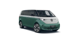 Candy White -valkoinen normaaliväri - Bay Leaf Green -vihreä metalliväri Volkswagen ID. Buzz 2027 kuva 1.