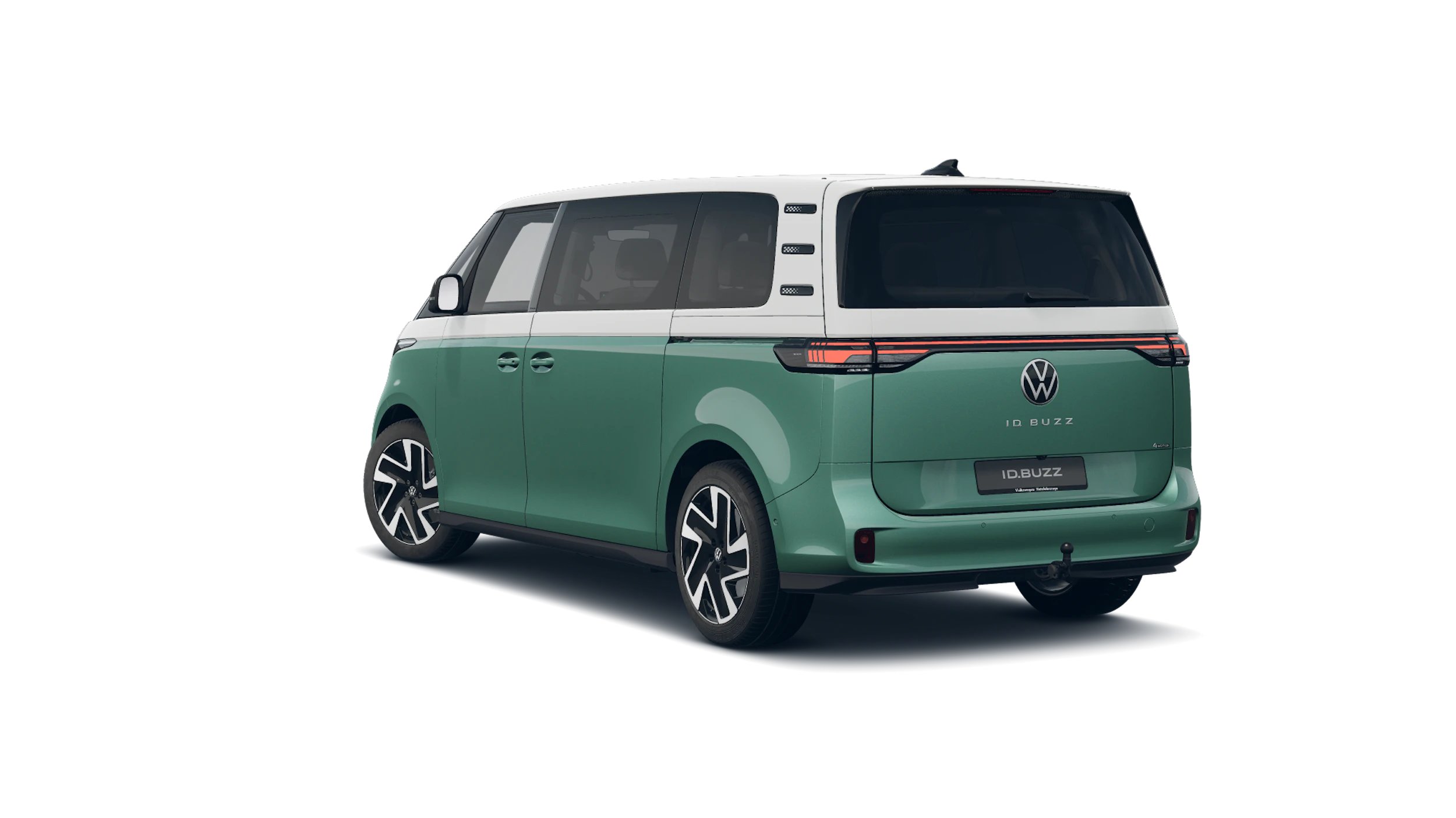 Candy White -valkoinen normaaliväri - Bay Leaf Green -vihreä metalliväri Volkswagen ID. Buzz 2027 kuva 5.