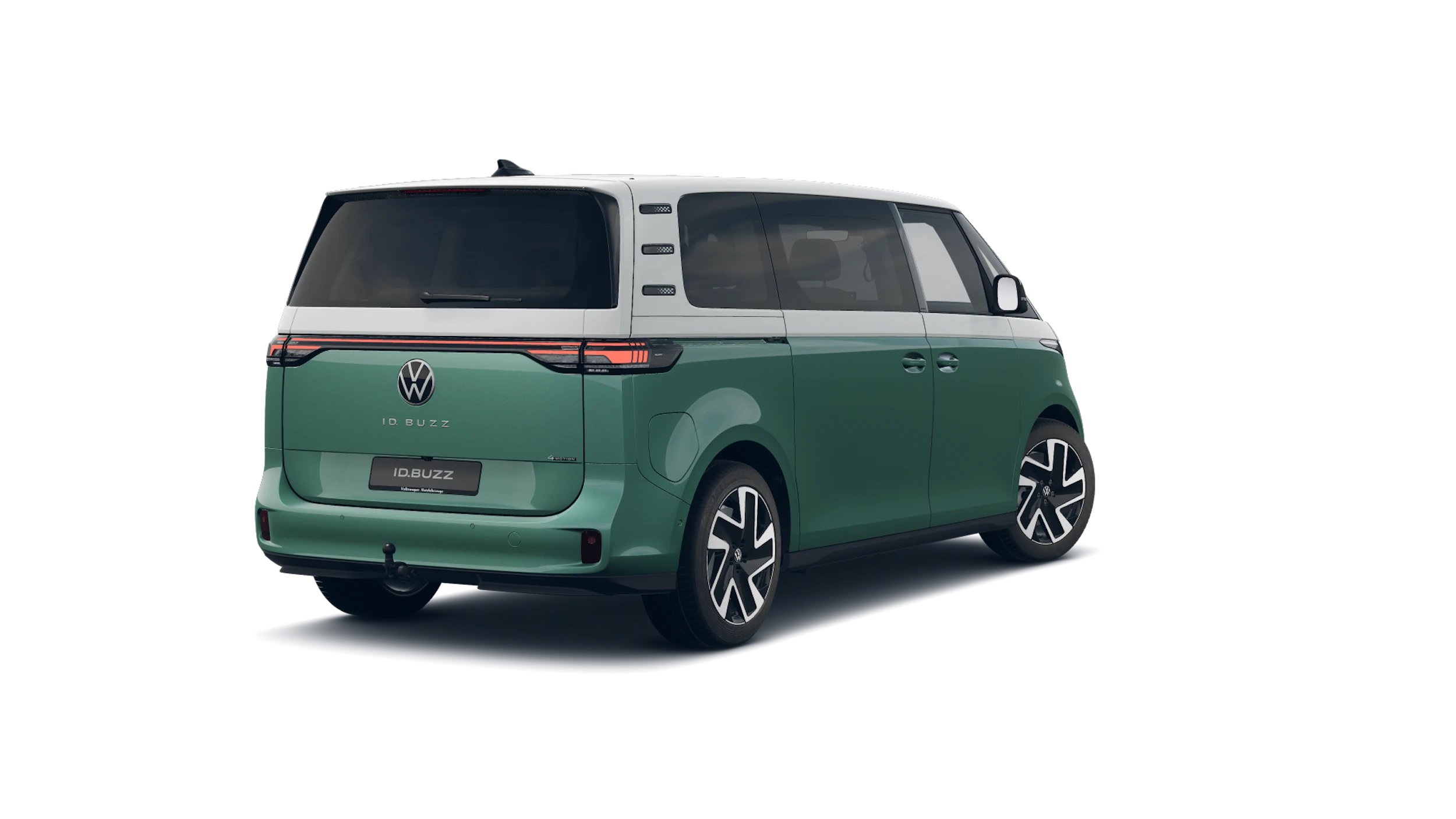 Candy White -valkoinen normaaliväri - Bay Leaf Green -vihreä metalliväri Volkswagen ID. Buzz 2027 kuva 7.
