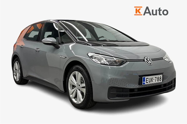Volkswagen ID.3 Pro 107 kW, akku 58 kWh | SOH: 94.7% | Suomi-auto | Sis.ALV | Merkkihuoltohistoria | Ilmalämpöpumppu