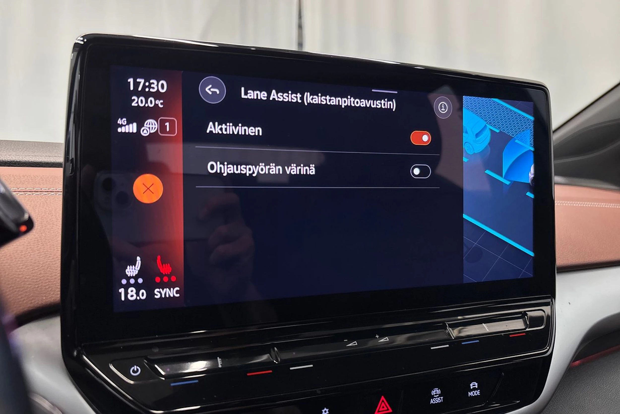 sininen Volkswagen ID.5 2022 kuva 27.