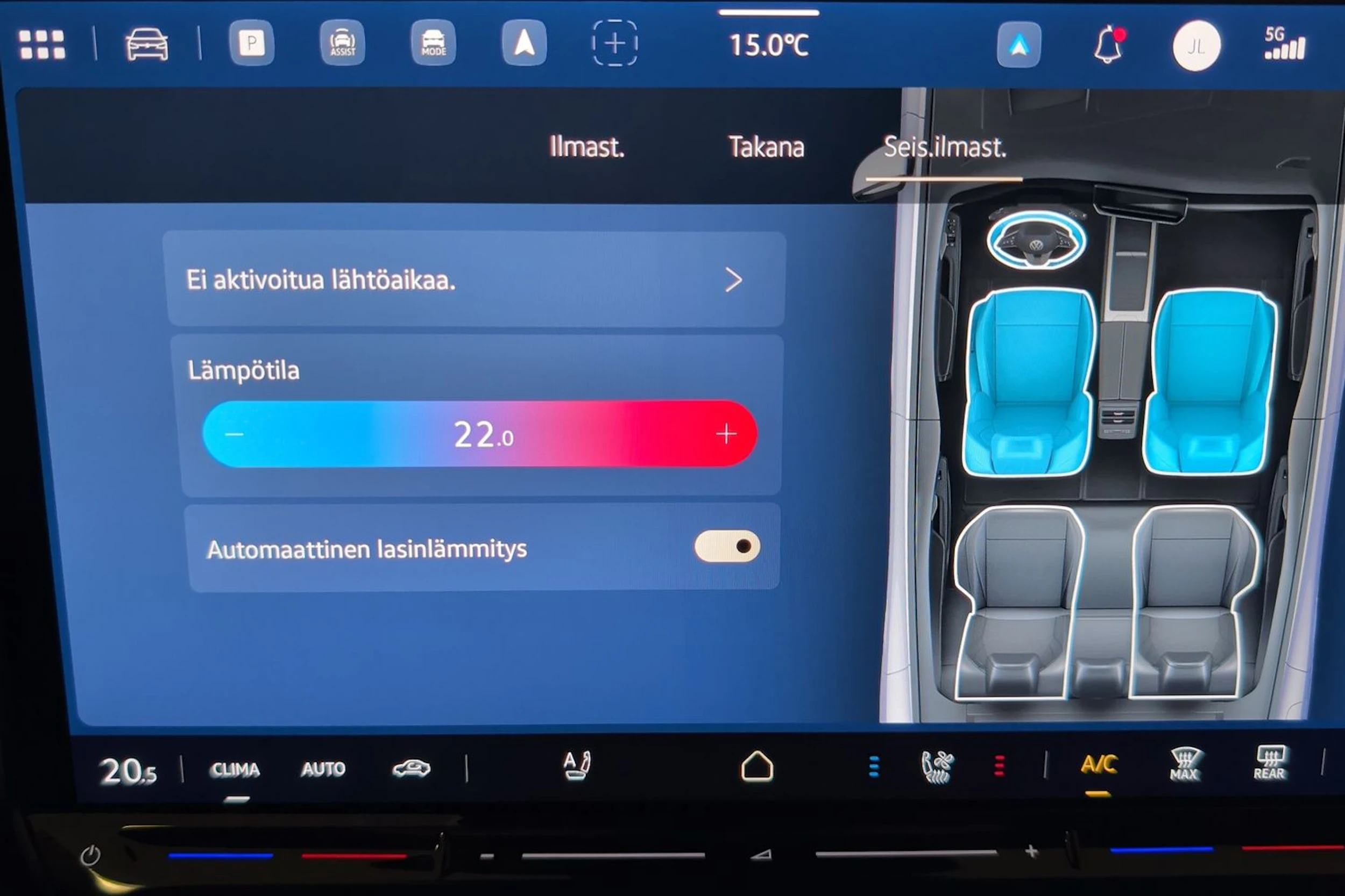 sininen Volkswagen ID.7 2026 kuva 27.