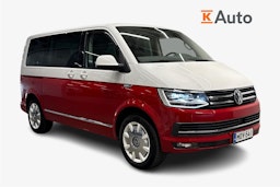 punainen Volkswagen Multivan 2016 kuva 1.