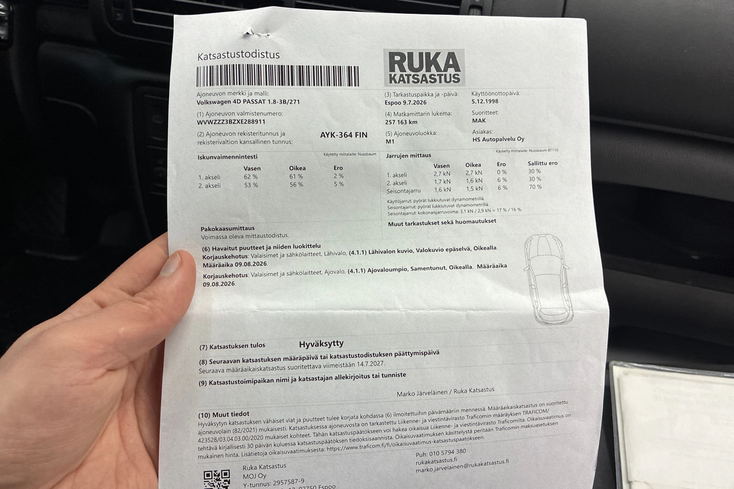 vihreä Volkswagen Passat 1998 kuva 18.