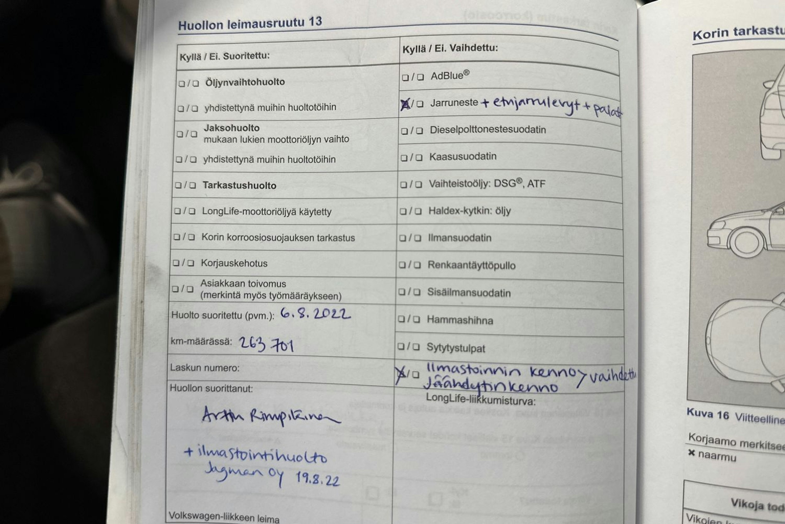 Valkoinen Volkswagen PASSAT 2013 kuva 23.