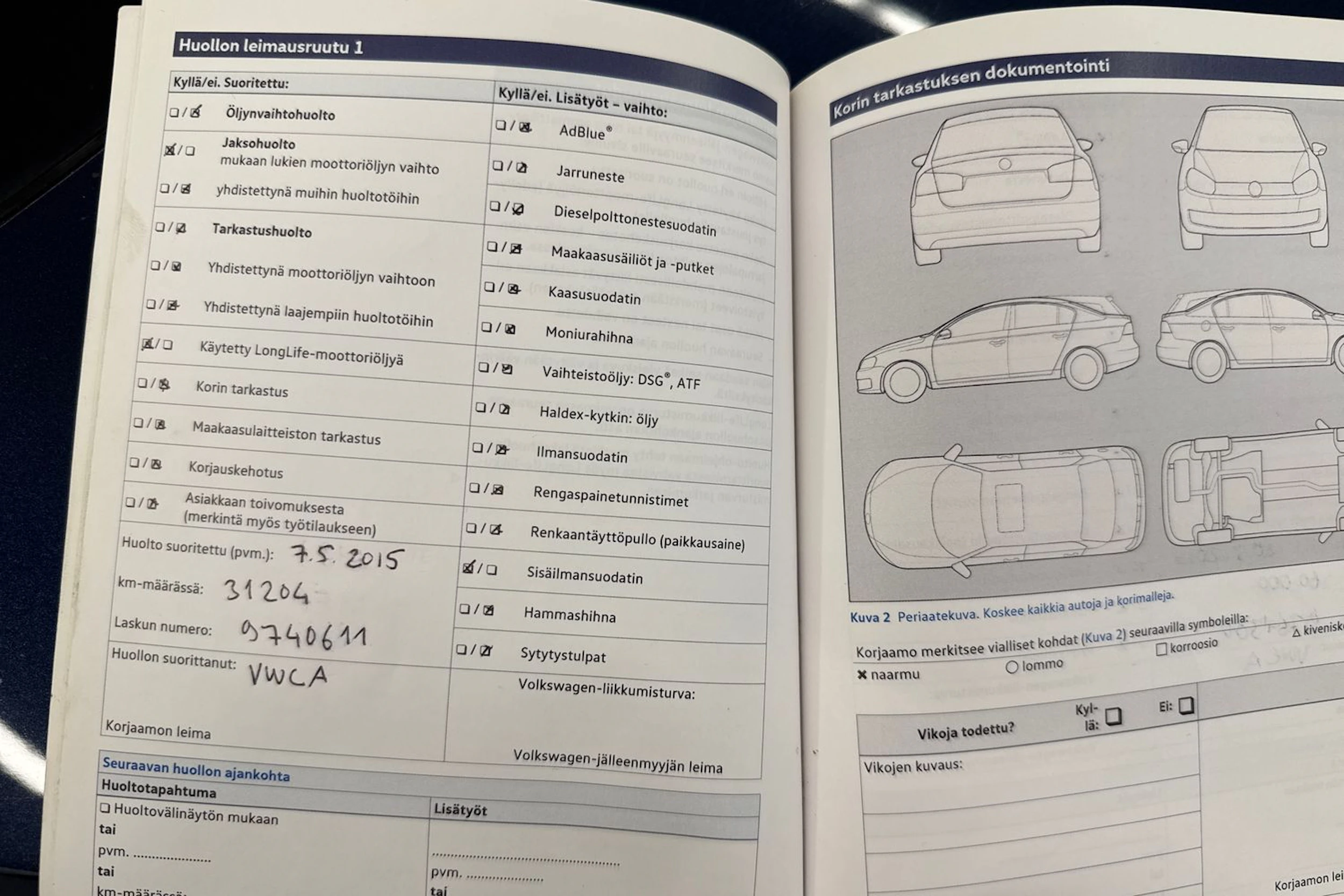 Sininen Volkswagen PASSAT 2014 kuva 26.