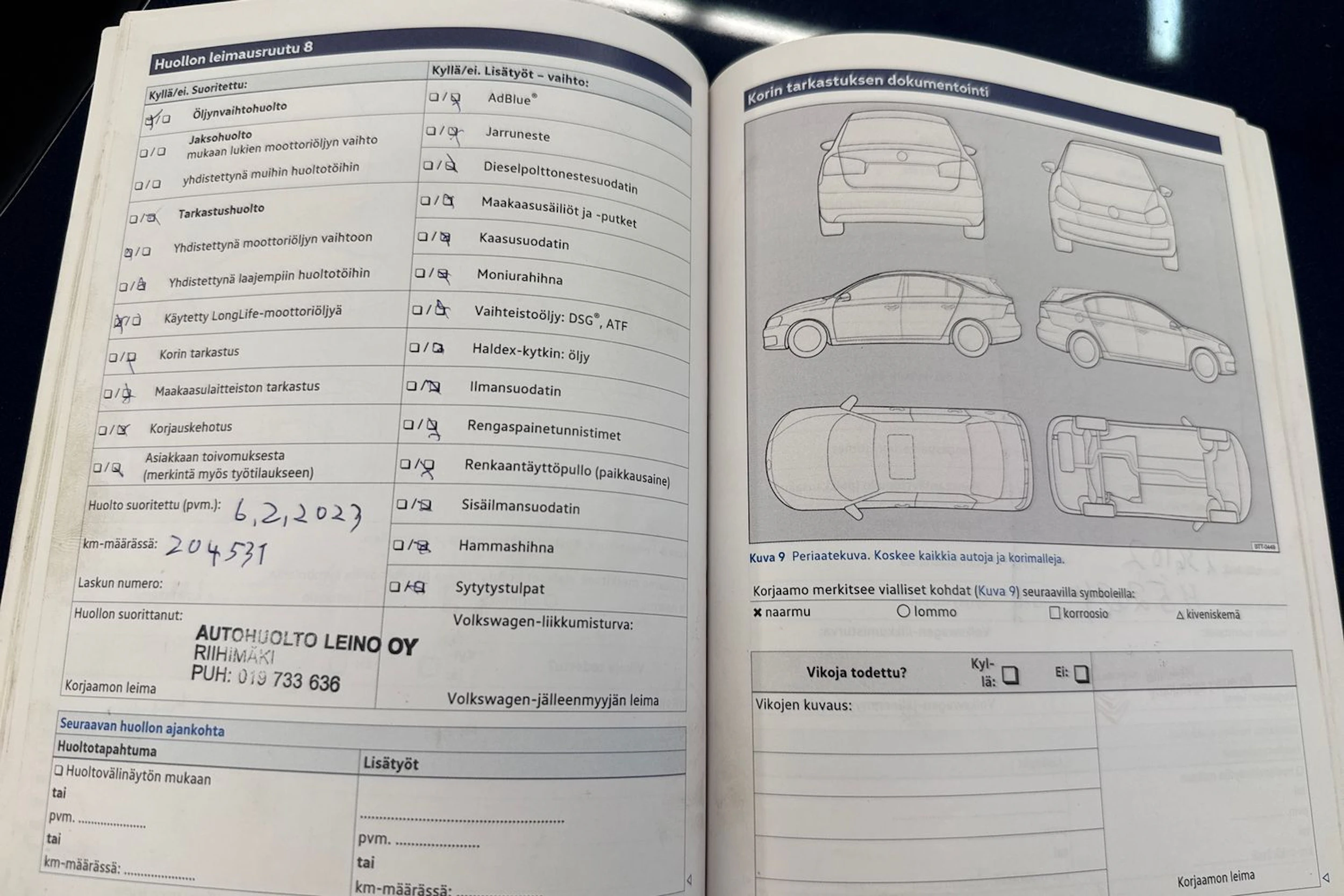 Sininen Volkswagen PASSAT 2014 kuva 33.