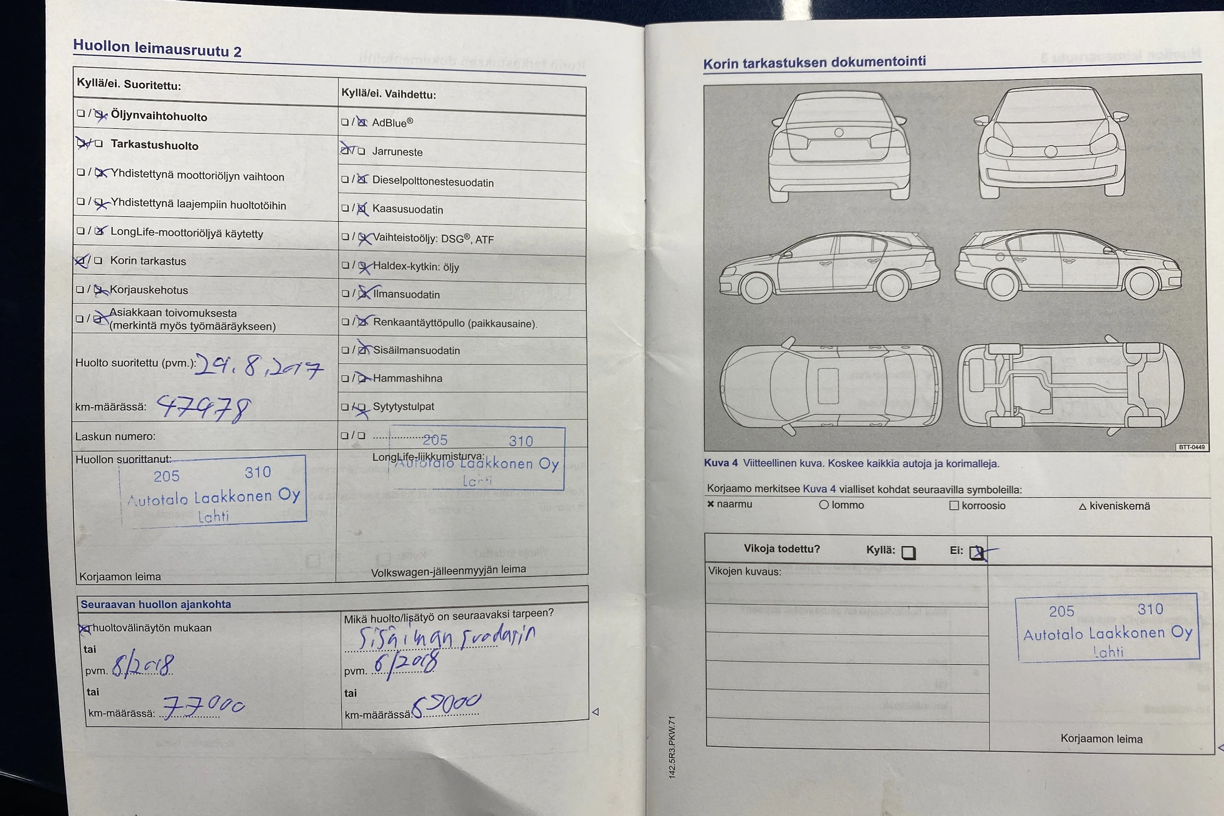 Sininen Volkswagen PASSAT 2014 kuva 19.