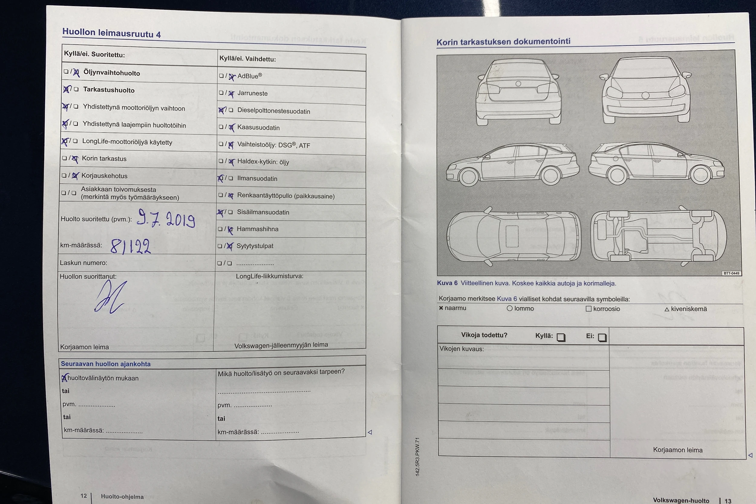 Sininen Volkswagen PASSAT 2014 kuva 21.
