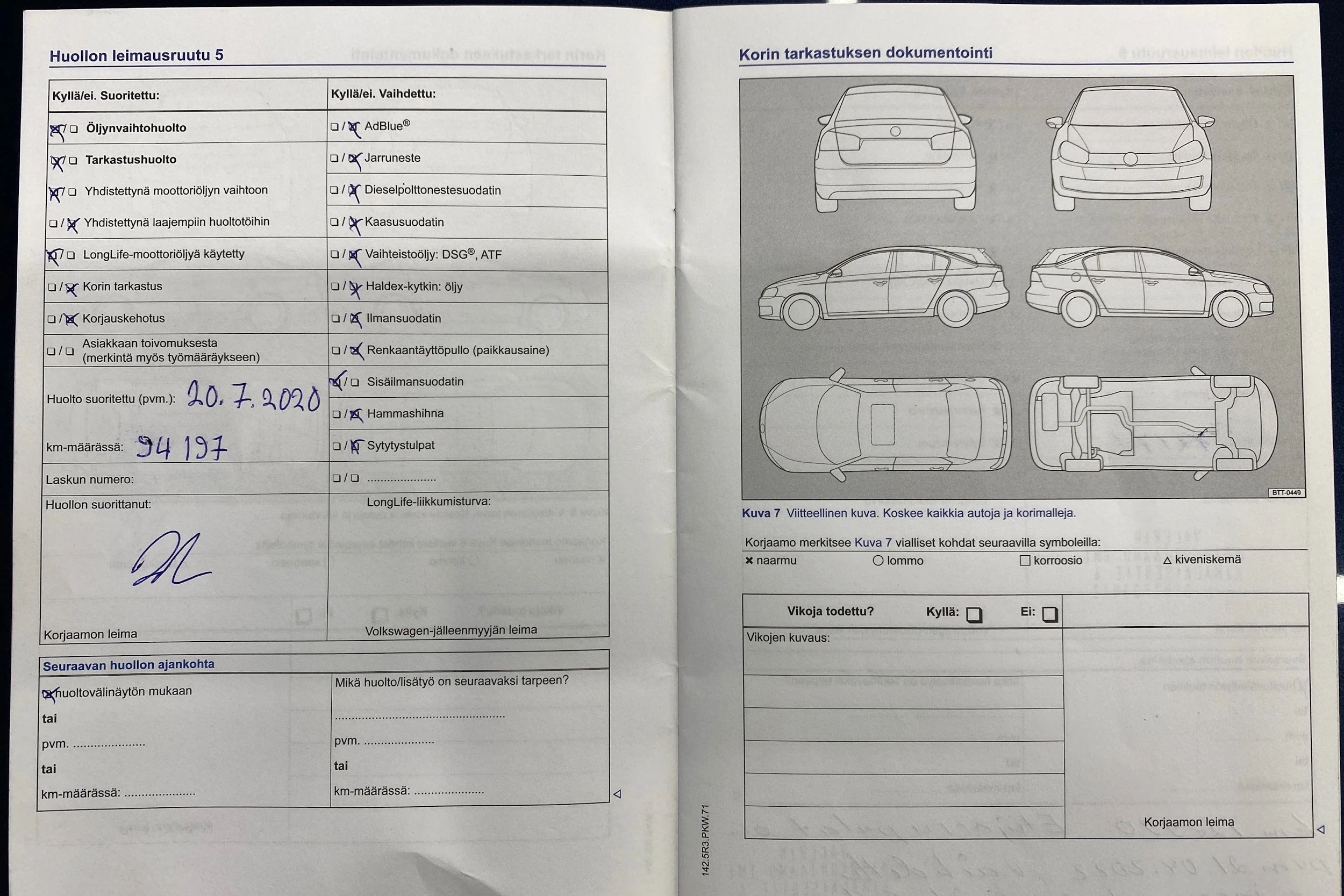Sininen Volkswagen PASSAT 2014 kuva 22.