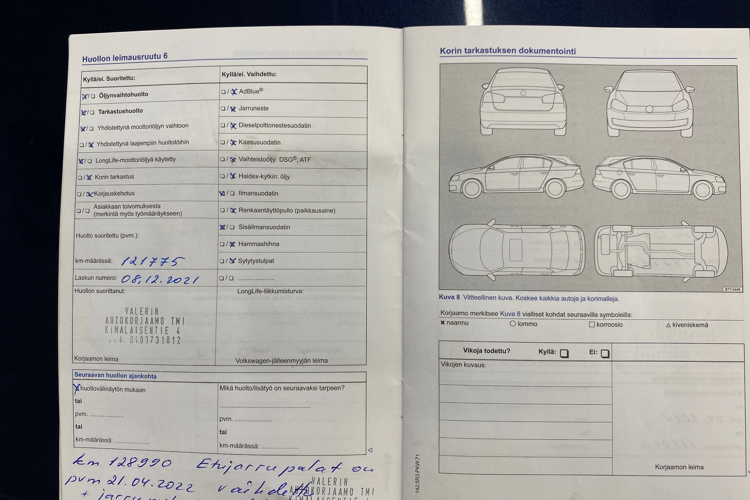 Sininen Volkswagen PASSAT 2014 kuva 23.
