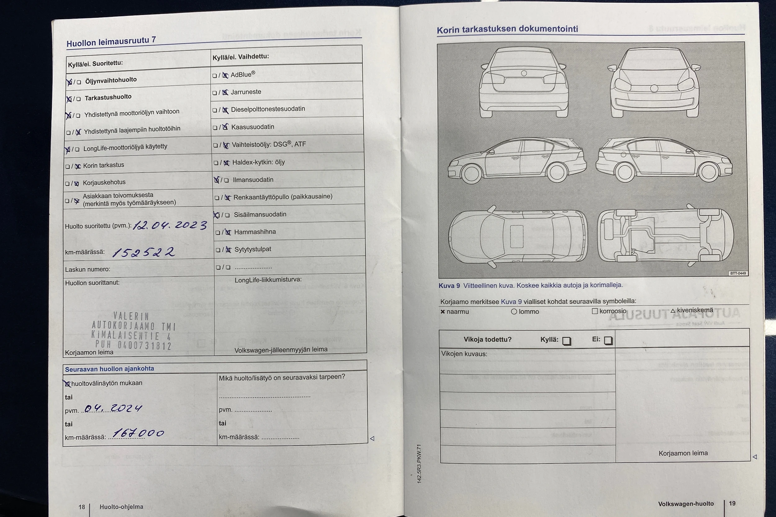 Sininen Volkswagen PASSAT 2014 kuva 24.