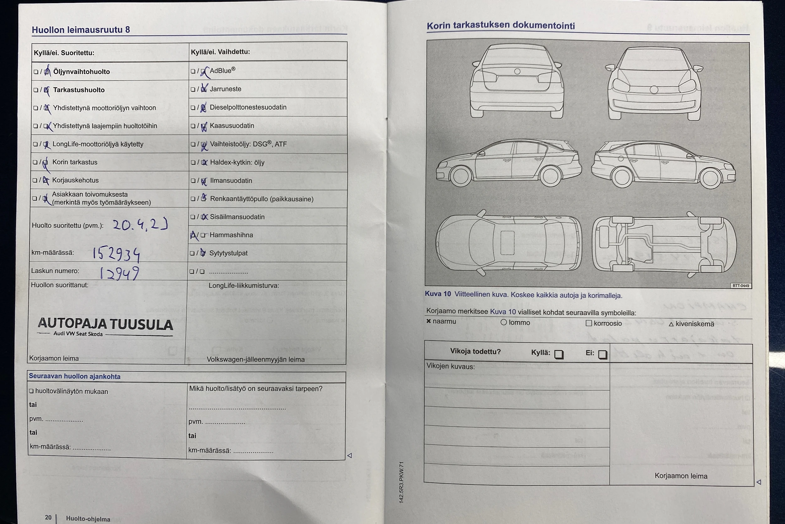 Sininen Volkswagen PASSAT 2014 kuva 25.