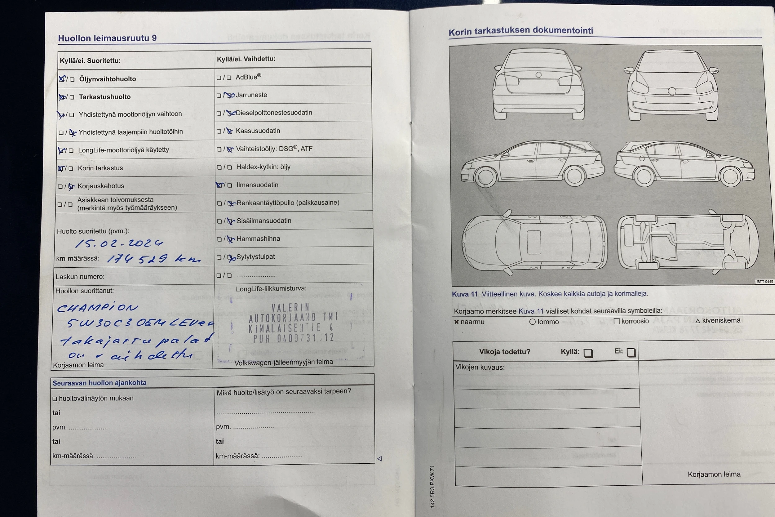 Sininen Volkswagen PASSAT 2014 kuva 26.