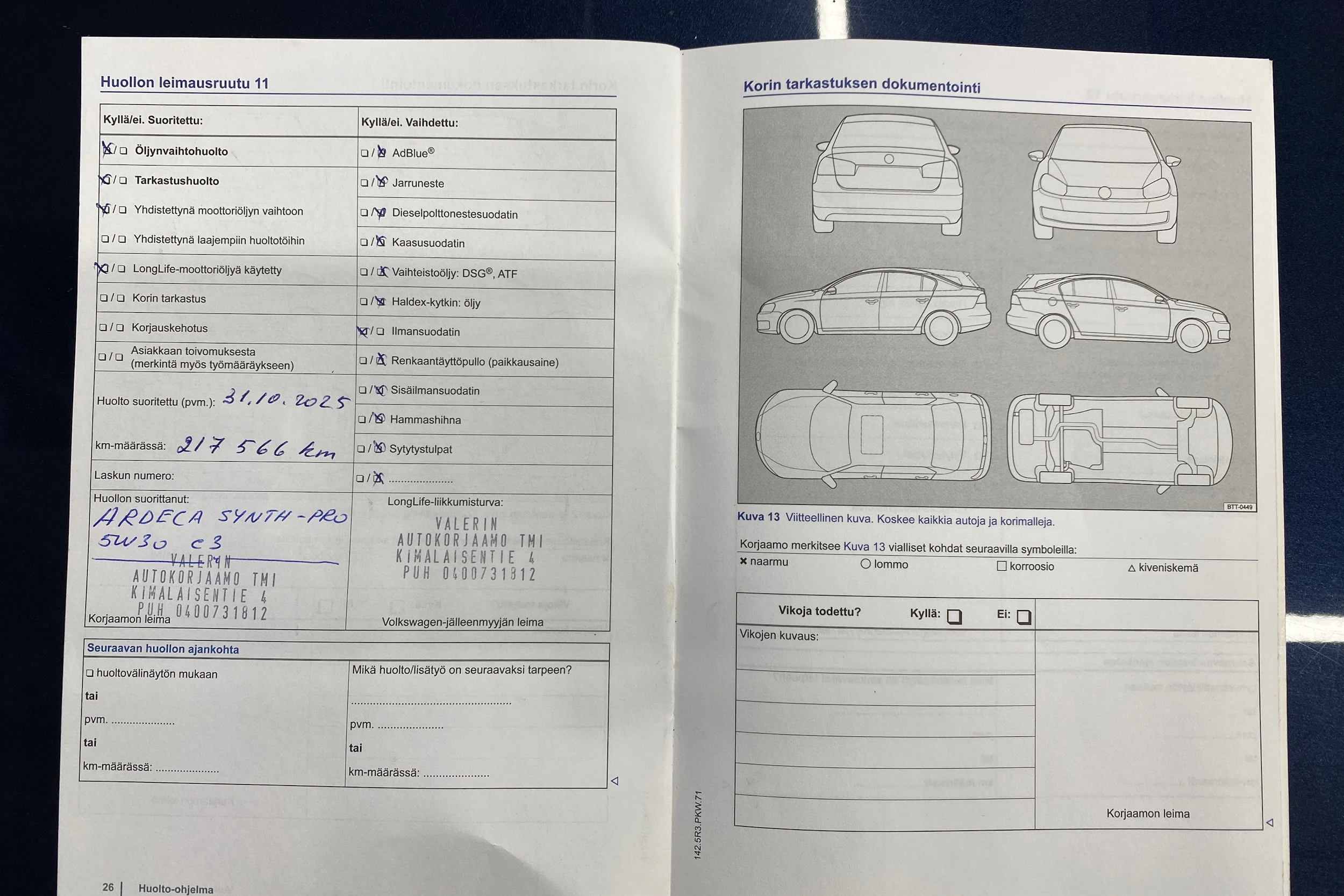 Sininen Volkswagen PASSAT 2014 kuva 28.