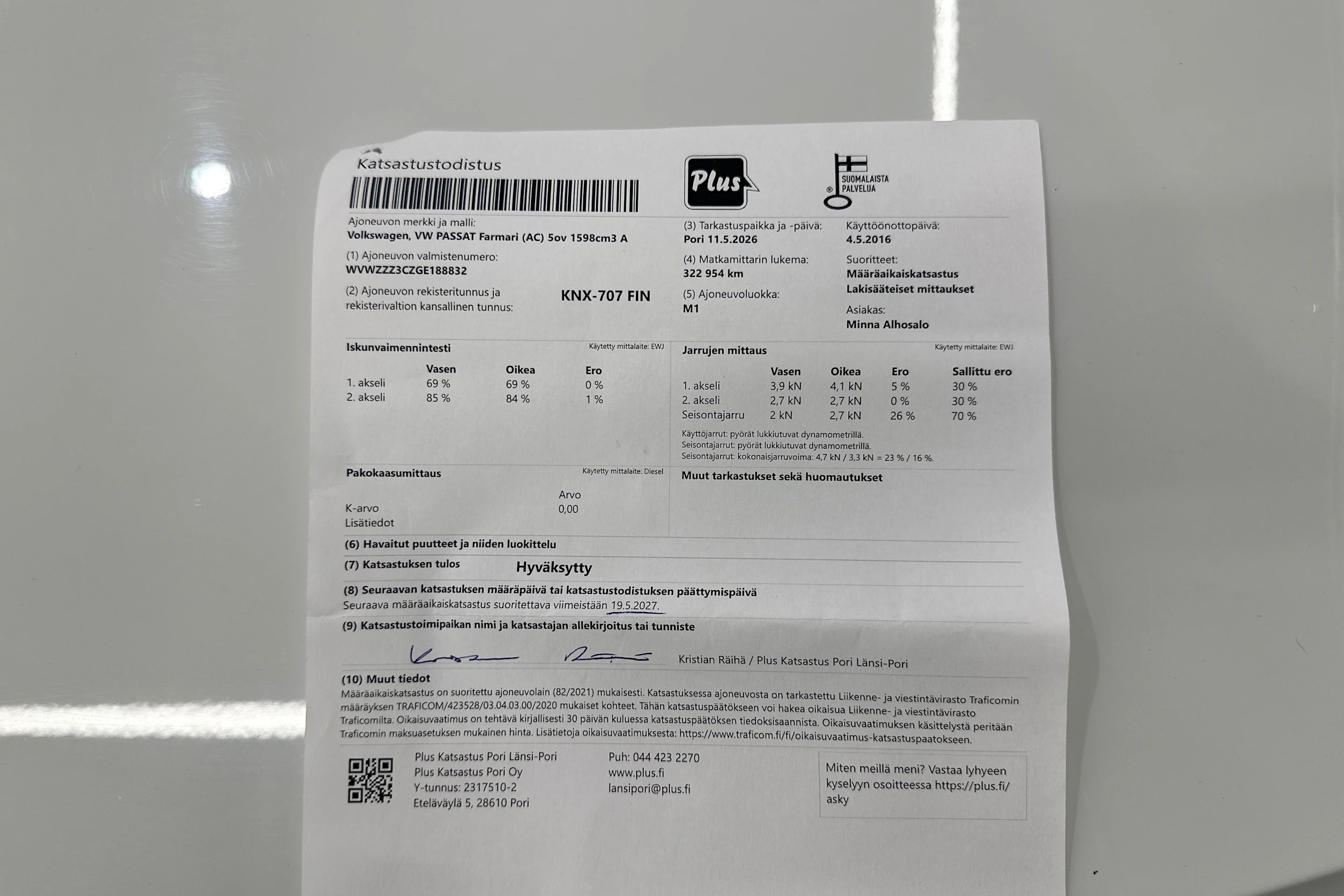 valkoinen Volkswagen Passat 2016 kuva 31.