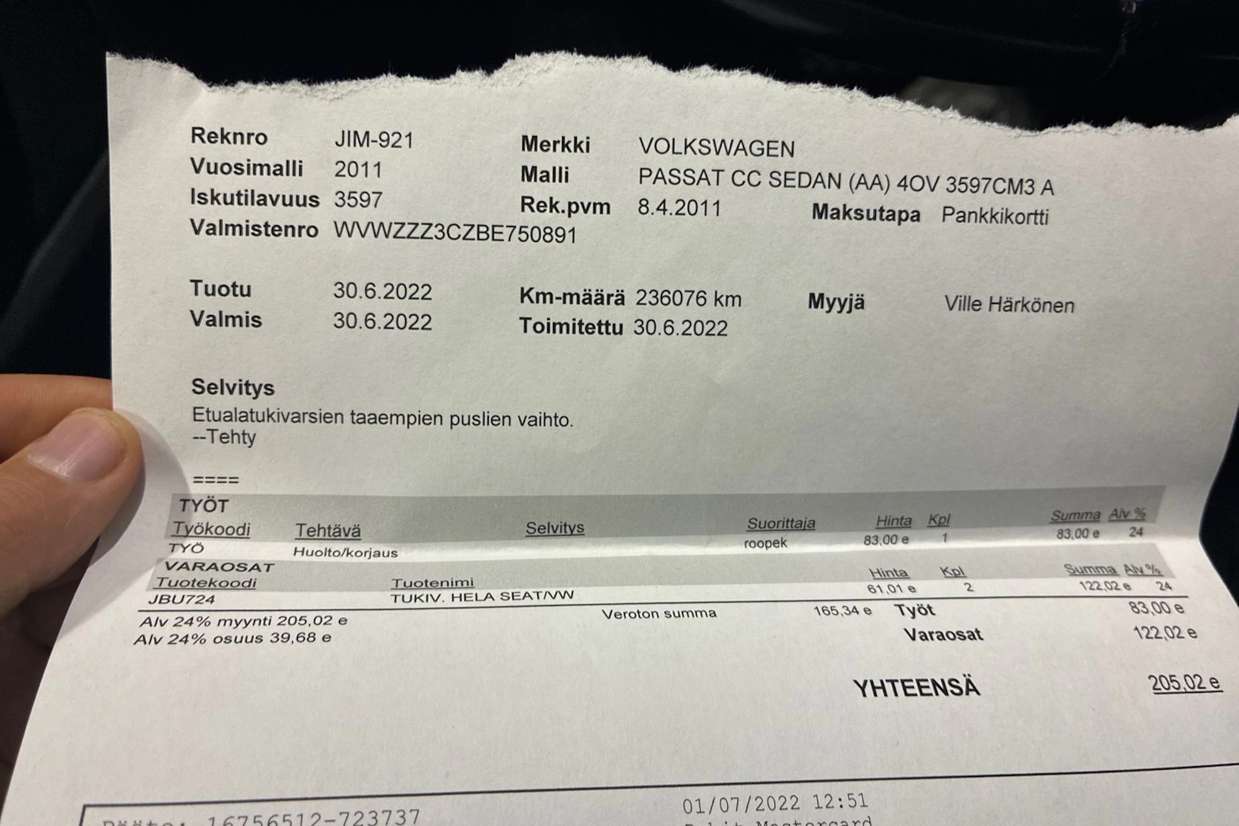 musta Volkswagen Passat CC 2011 kuva 30.