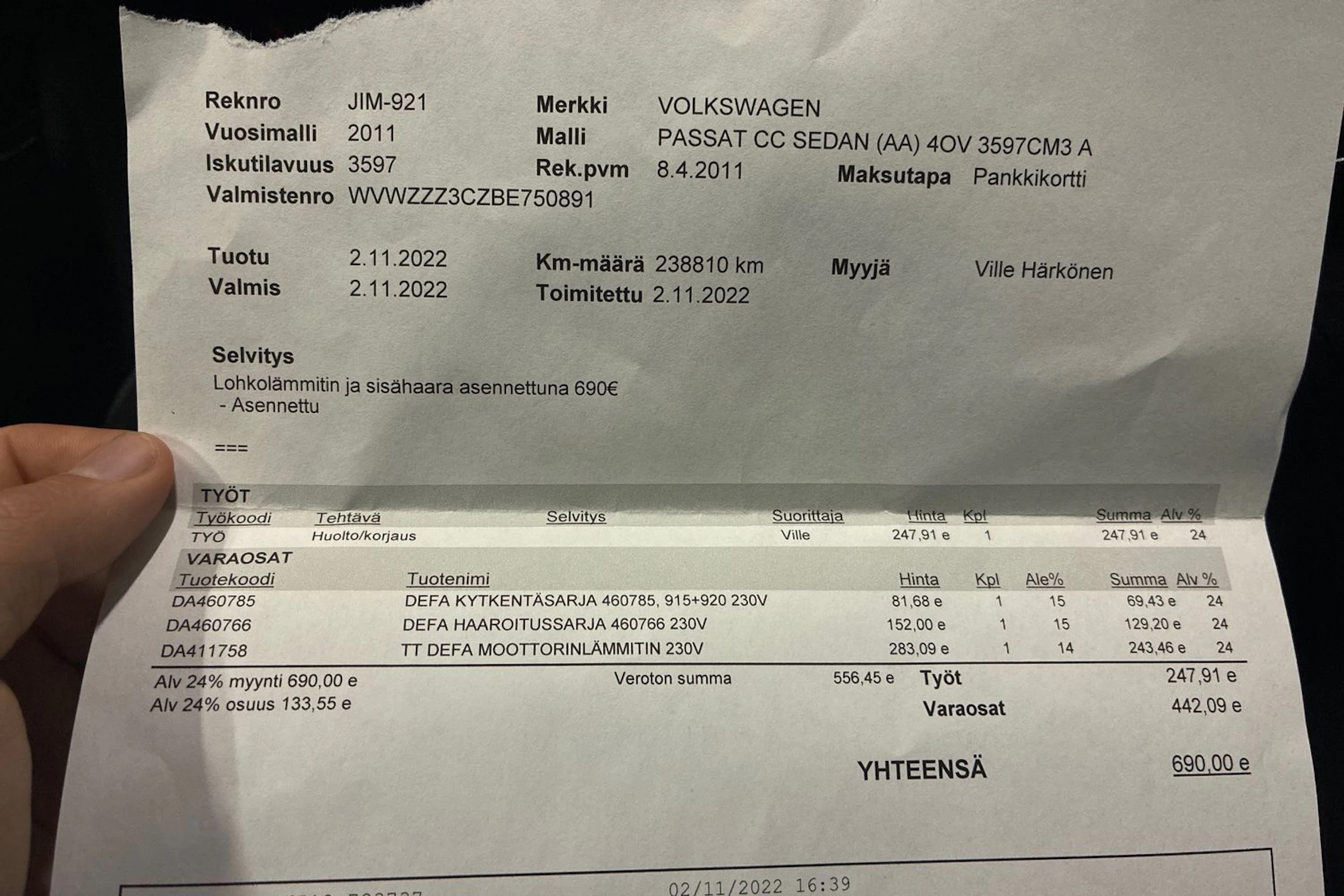 musta Volkswagen Passat CC 2011 kuva 31.