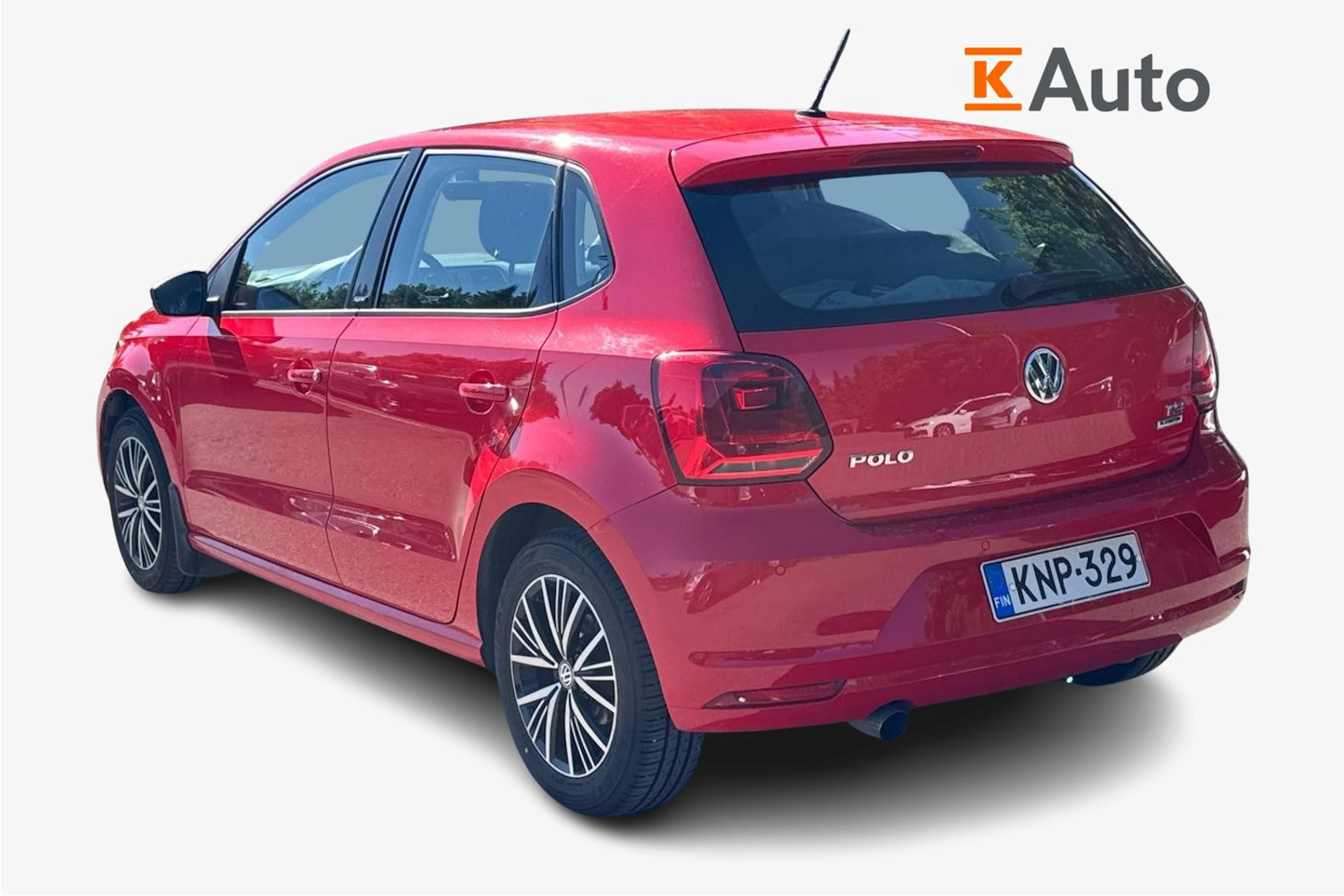 punainen Volkswagen Polo 2016 kuva 2.