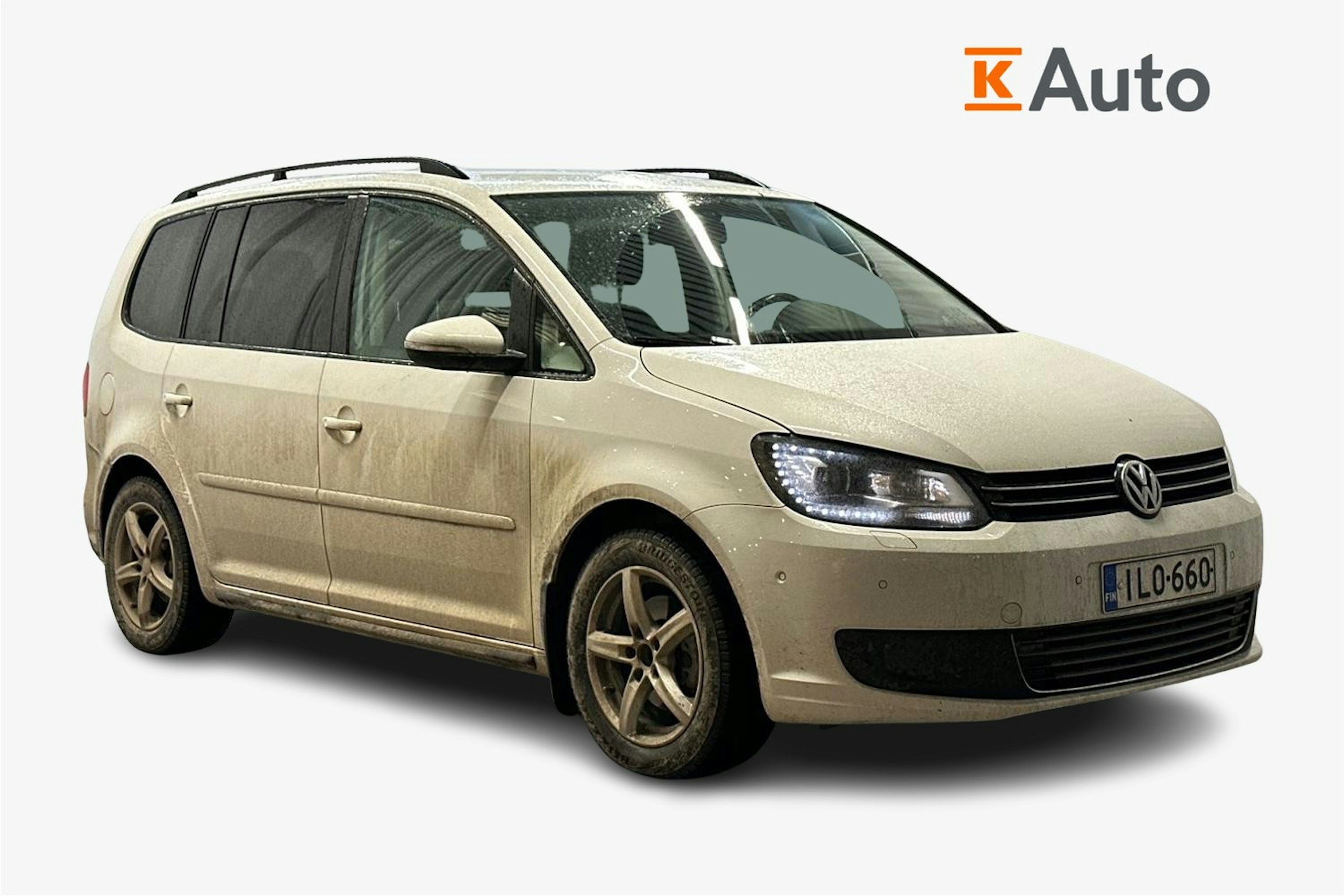 valkoinen Volkswagen Touran 2014 kuva 1.