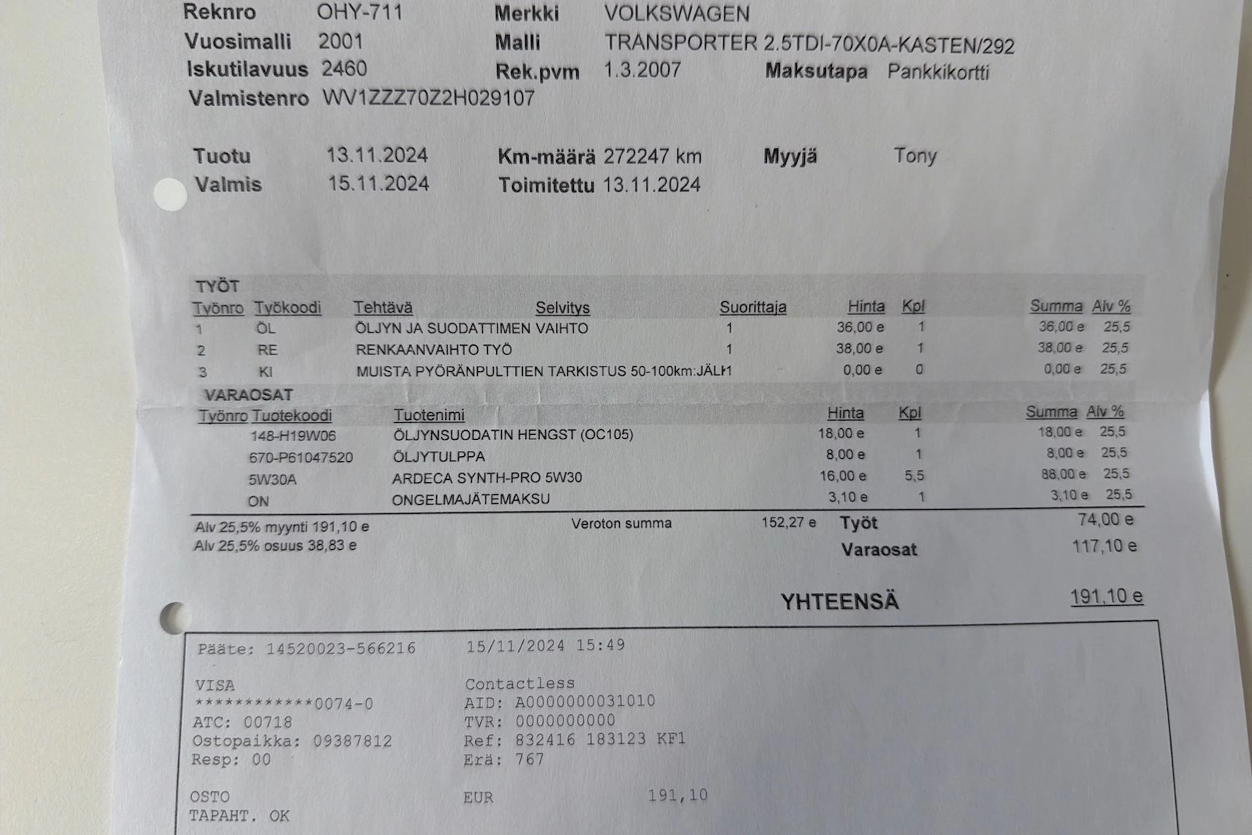 valkoinen Volkswagen Transporter 2001 kuva 24.