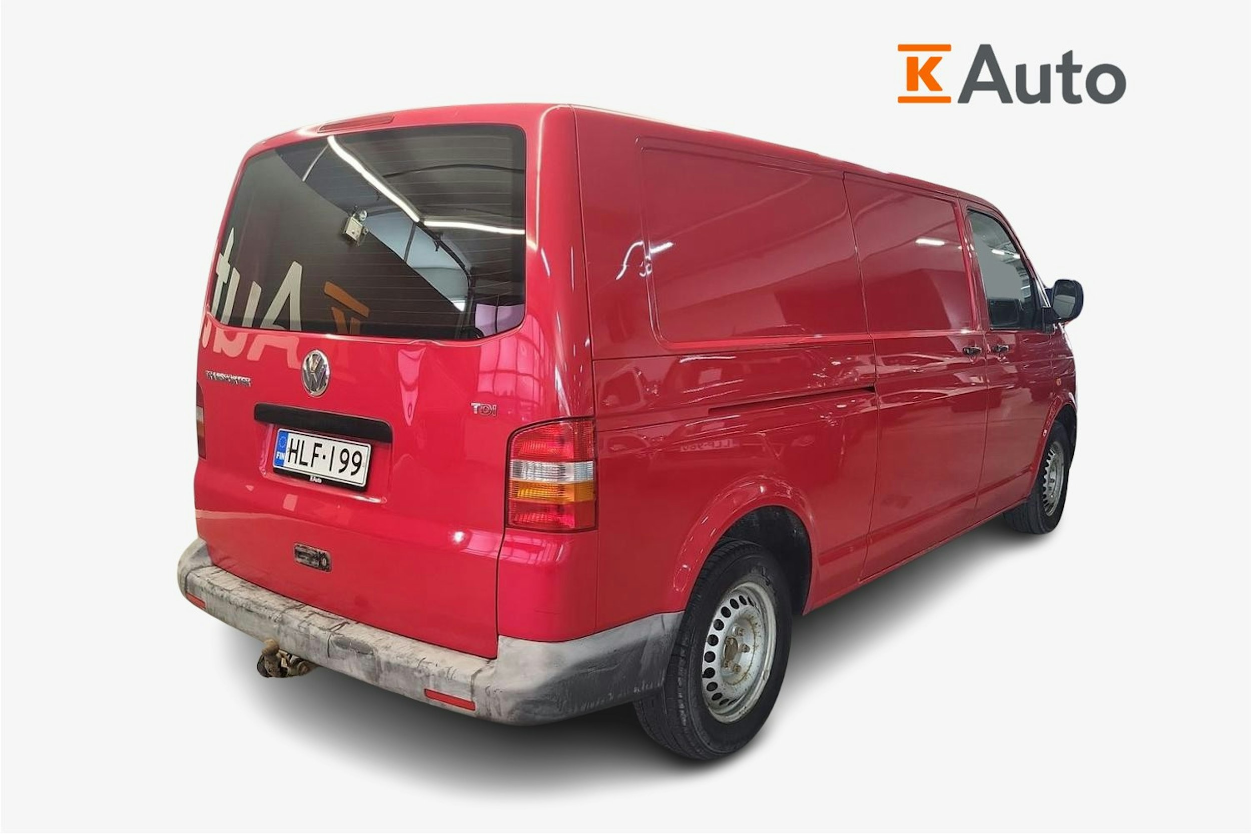 punainen Volkswagen Transporter 2005 kuva 2.