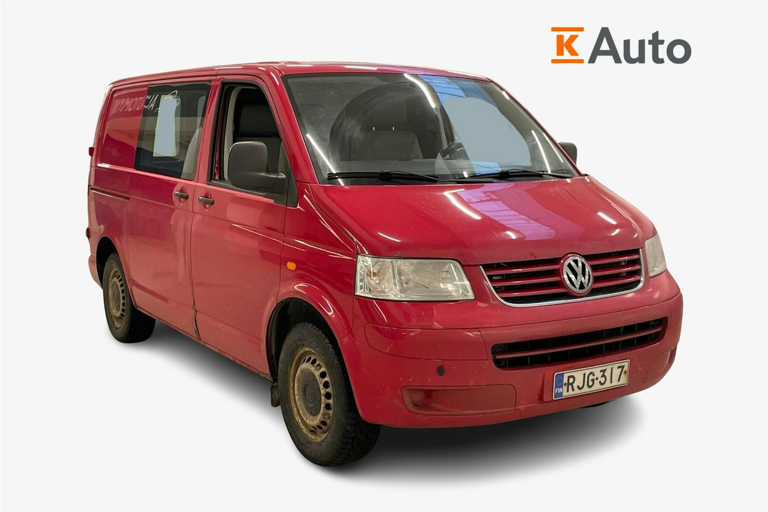 punainen Volkswagen Transporter 2007 kuva 1.