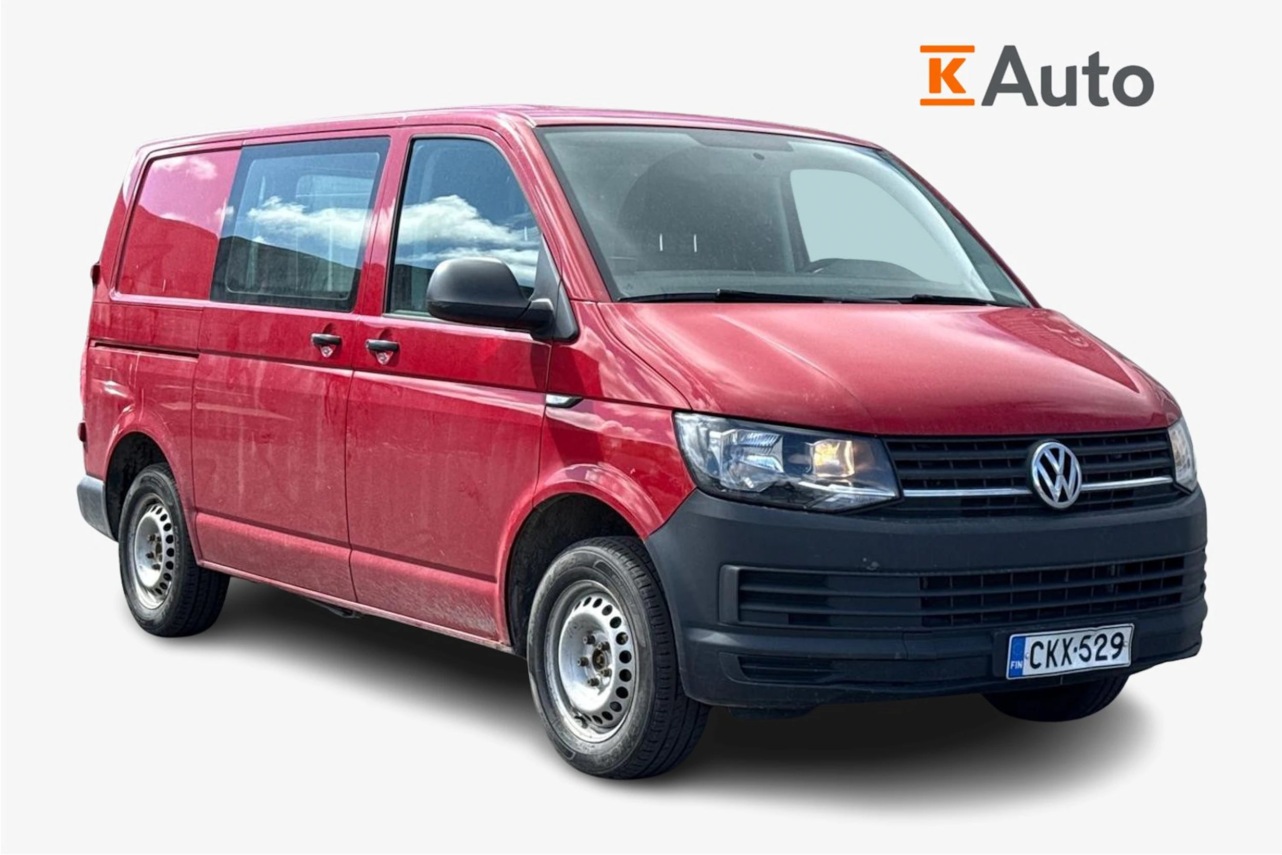 punainen Volkswagen Transporter 2017 kuva 1.