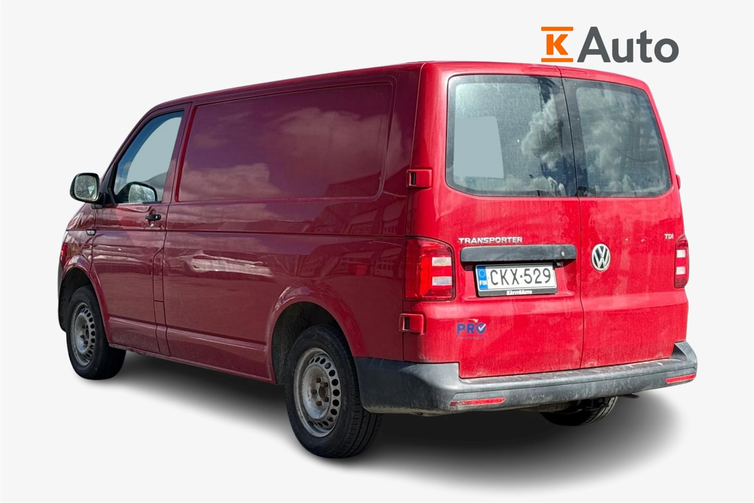 punainen Volkswagen Transporter 2017 kuva 2.