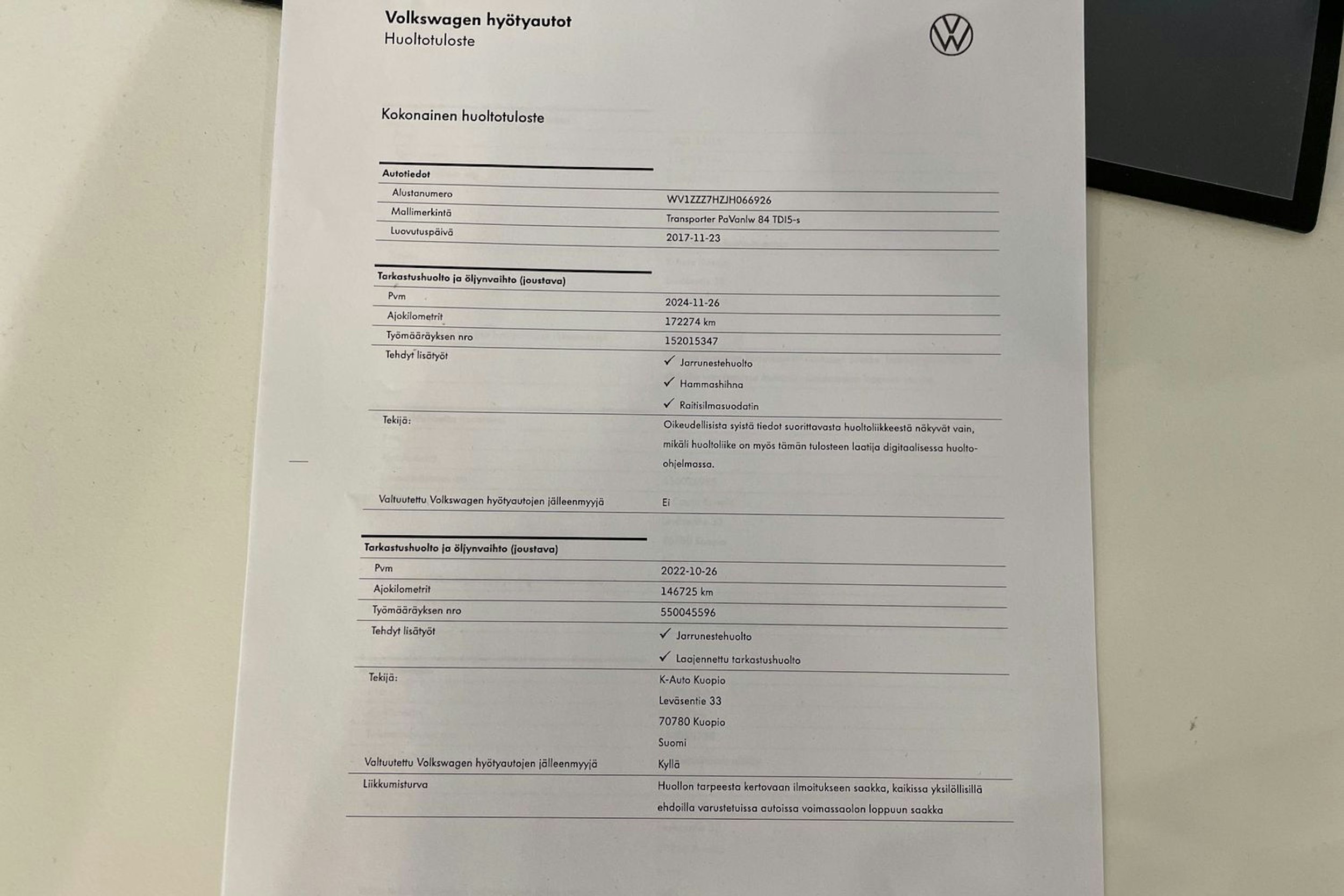 musta Volkswagen Transporter 2017 kuva 18.