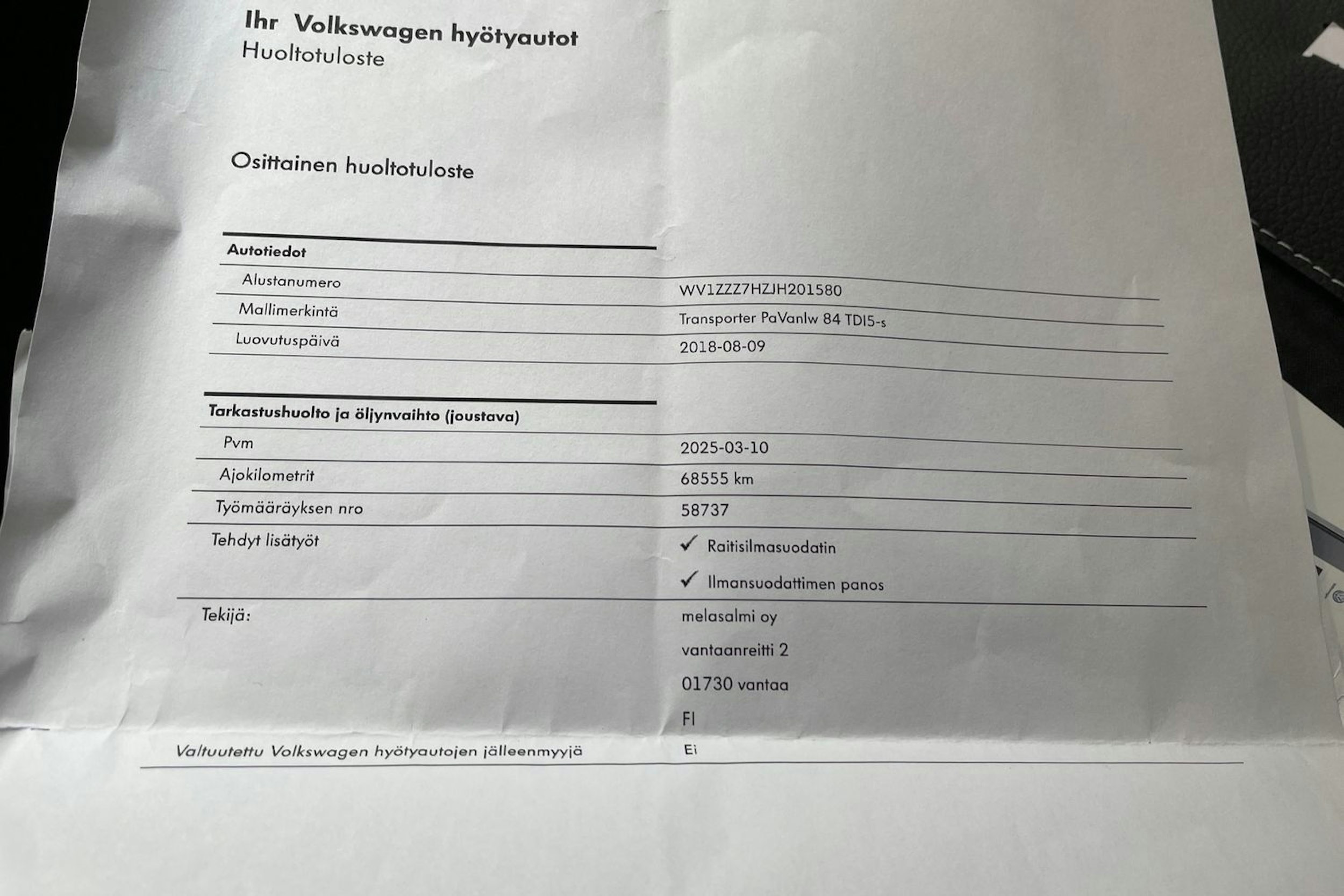 valkoinen Volkswagen Transporter 2018 kuva 28.
